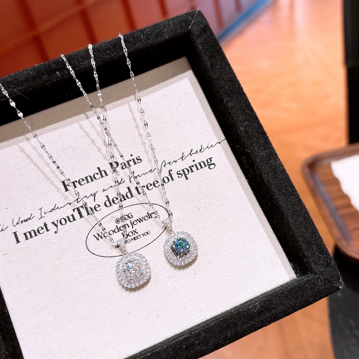 925 Silver Moissanite Necklace Girly Housewarming Silver