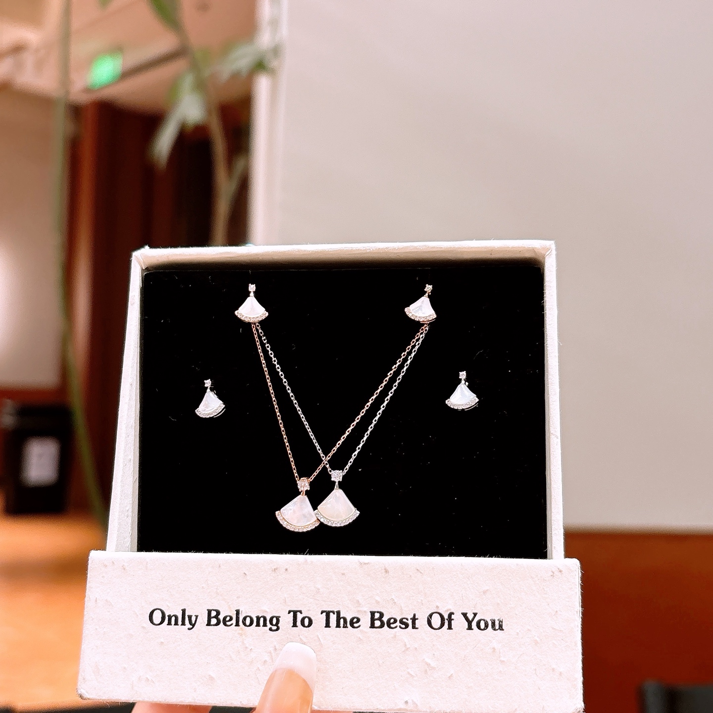 さわやか系アレルギー対応シルバーイヤリング＆ネックレスセットシルバー ウェディング