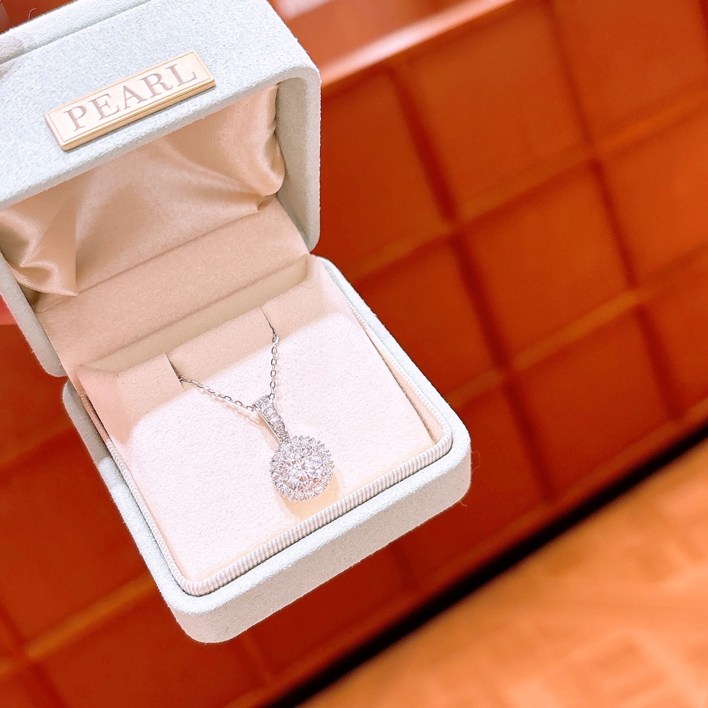 Nickel Free Silver Moissanite Necklace Sweet & Cool Spring Festival