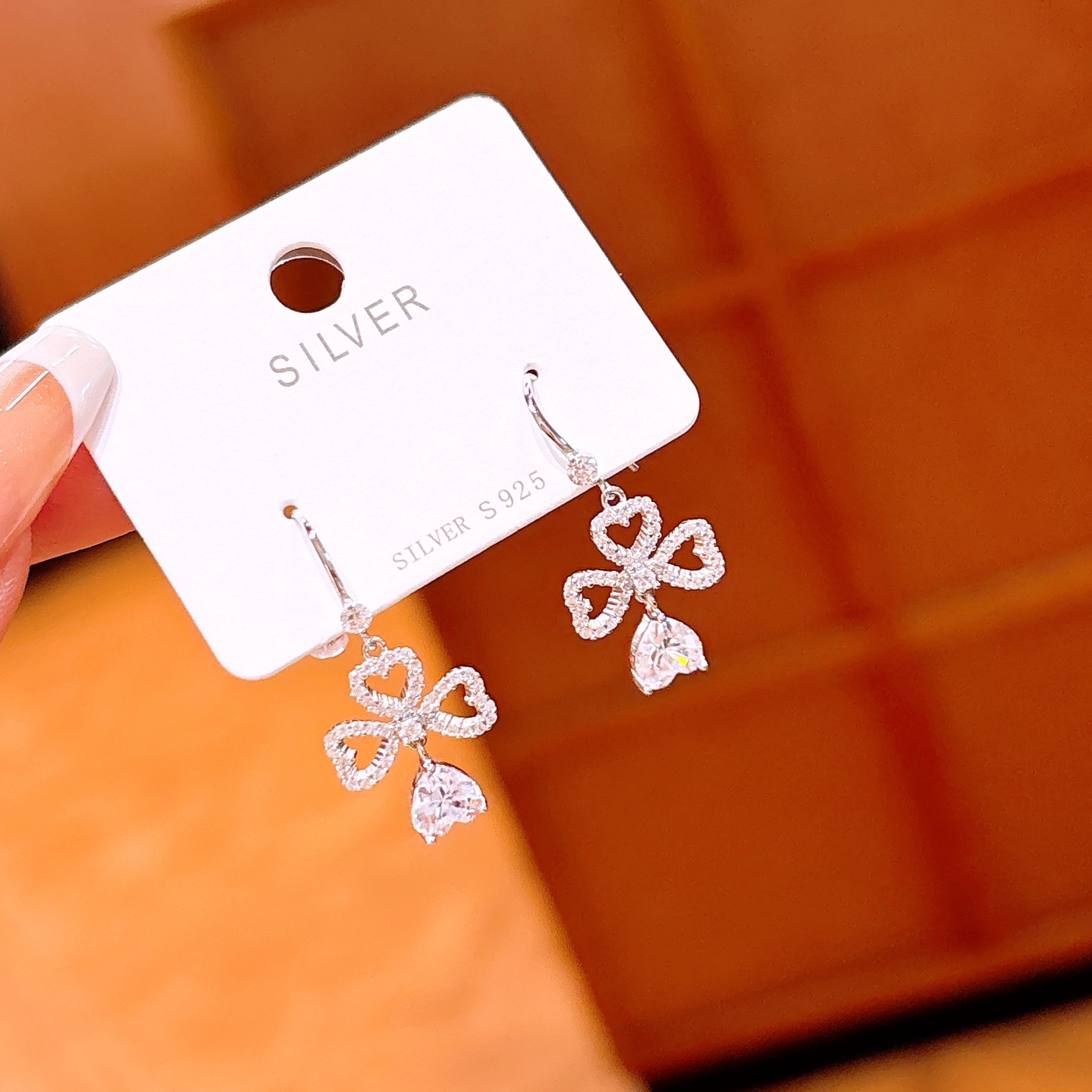 柔らか925シルバードロップ＆スレッドイヤリングゴールド 父の日