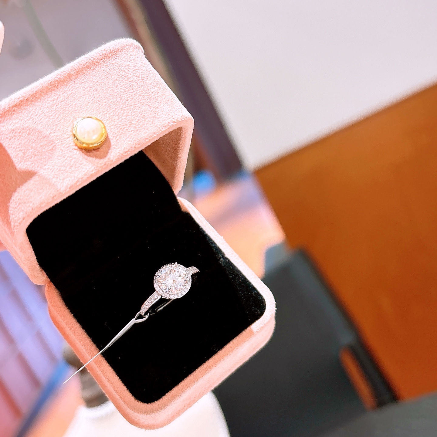 Low Allergy Silver Moissanite Ring Gentle Teacher's Day Silver