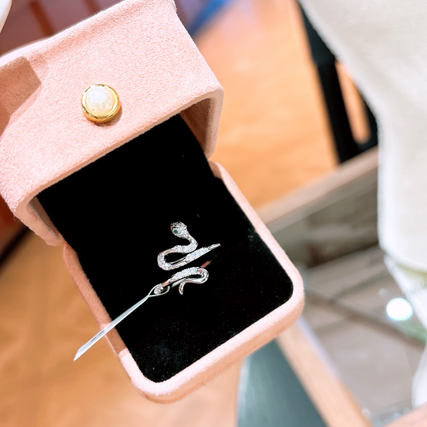 S925 Sterling Silver Moissanite Ring French Banquet Gold