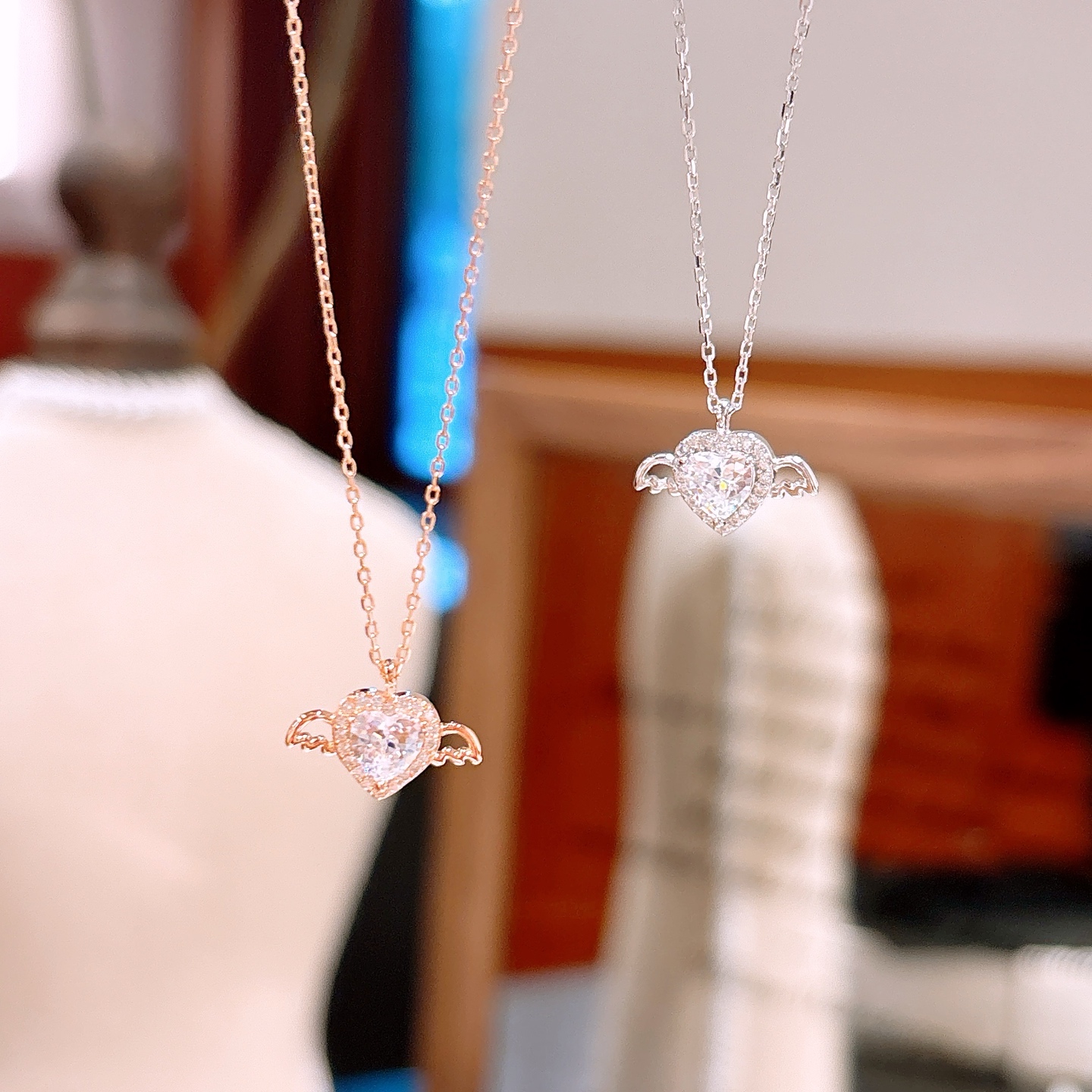 High Polish Silver Necklace Soft Wedding Favor Silver