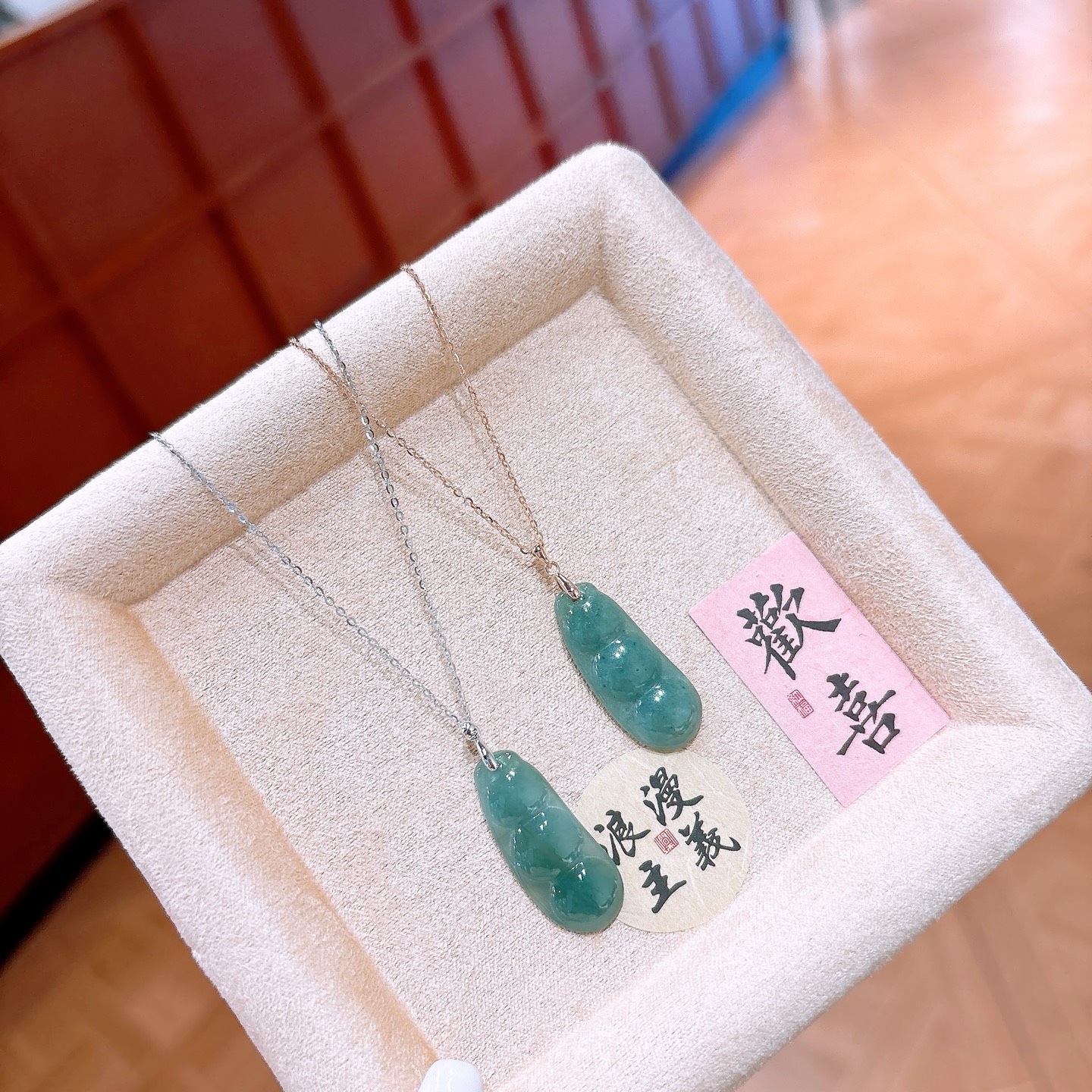 S925 Sterling Silver Jasper Necklace Lively Mother's Day Gold