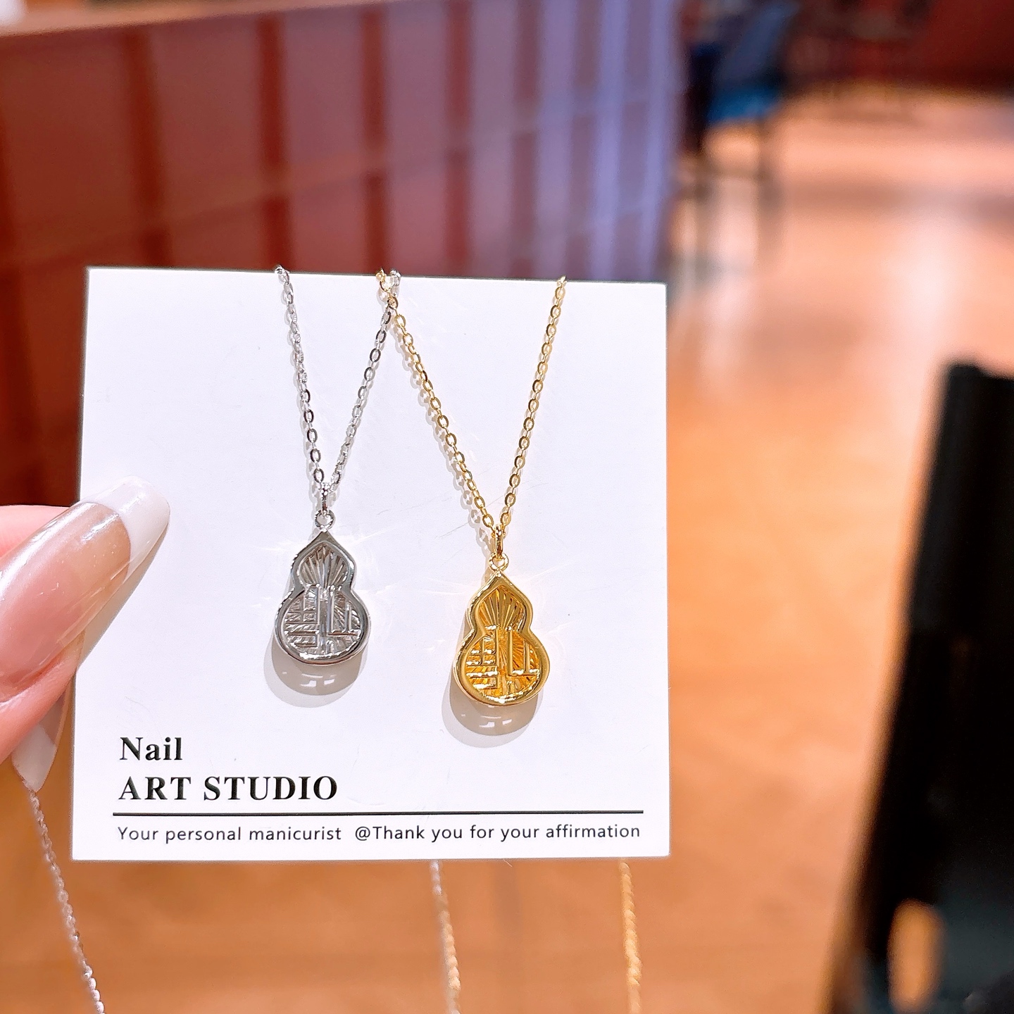 High Polish Silver Necklace French Graduation Gold