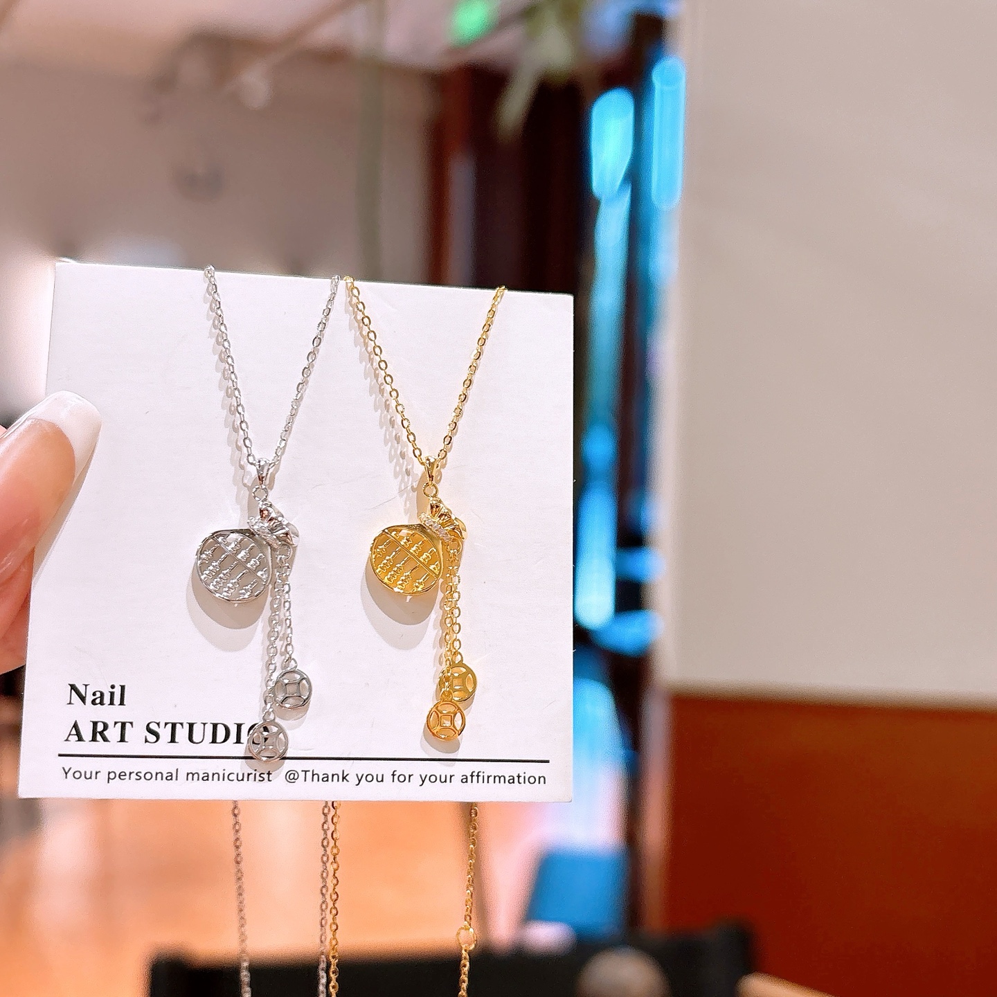 Solid Silver Necklace Ins Style Teacher's Day Gold