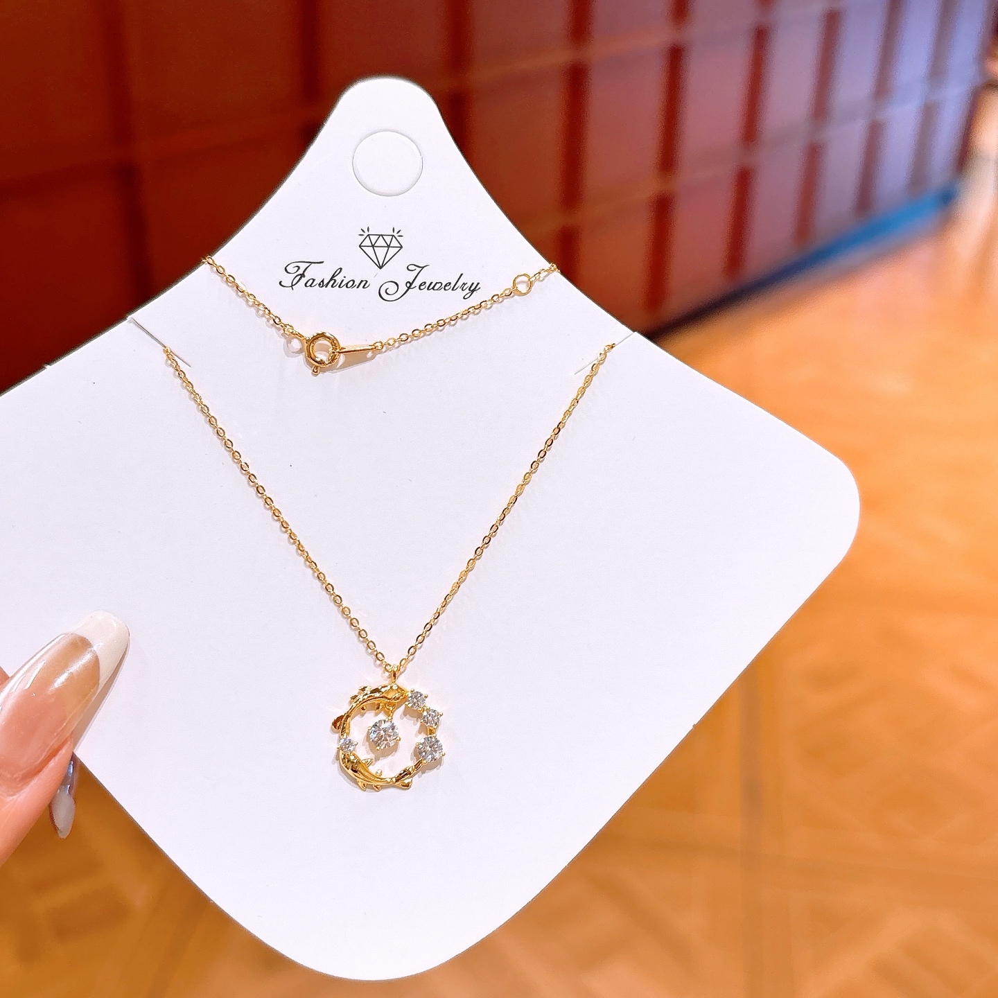 Solid Silver Necklace Korean Style Valentine's Day Gold