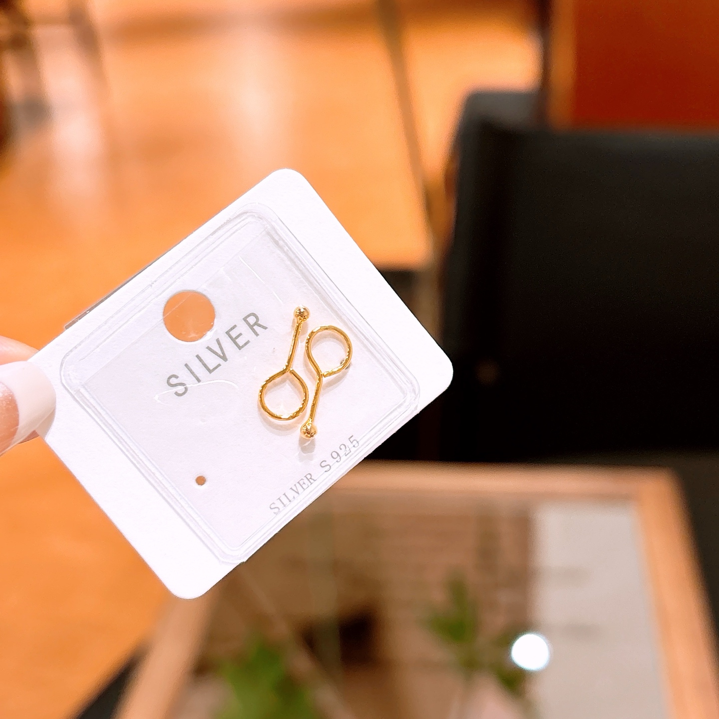 Solid Silver Earrings Chic Birthday Gold