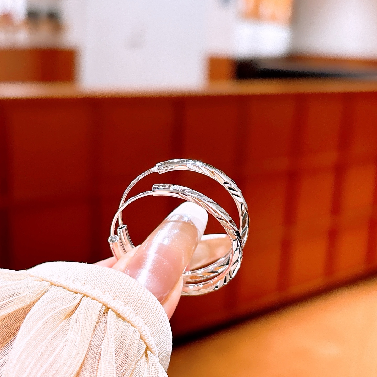 Nickel Free Silver Hoop Earrings Unique Teacher's Day Gold