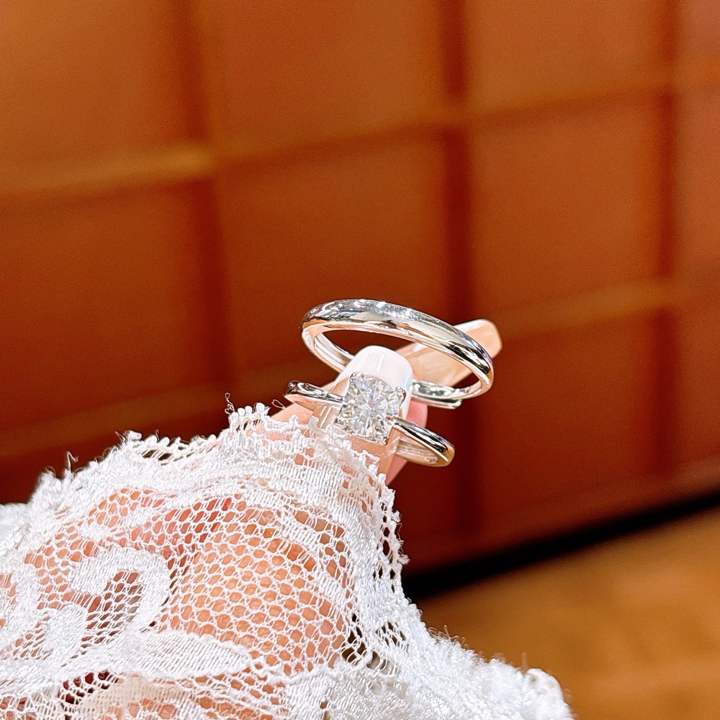 Low Allergy Silver Couple Rings Ins Style Christmas Silver