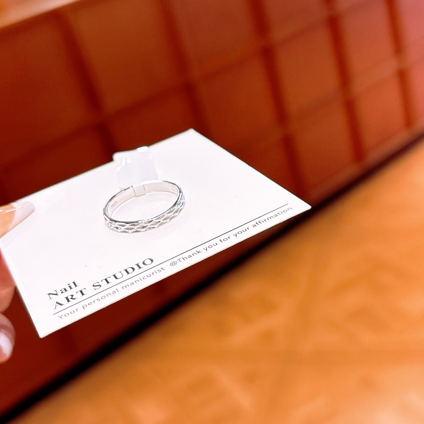 S925 Sterling Silver Ring Artistic Wedding Registration Silver