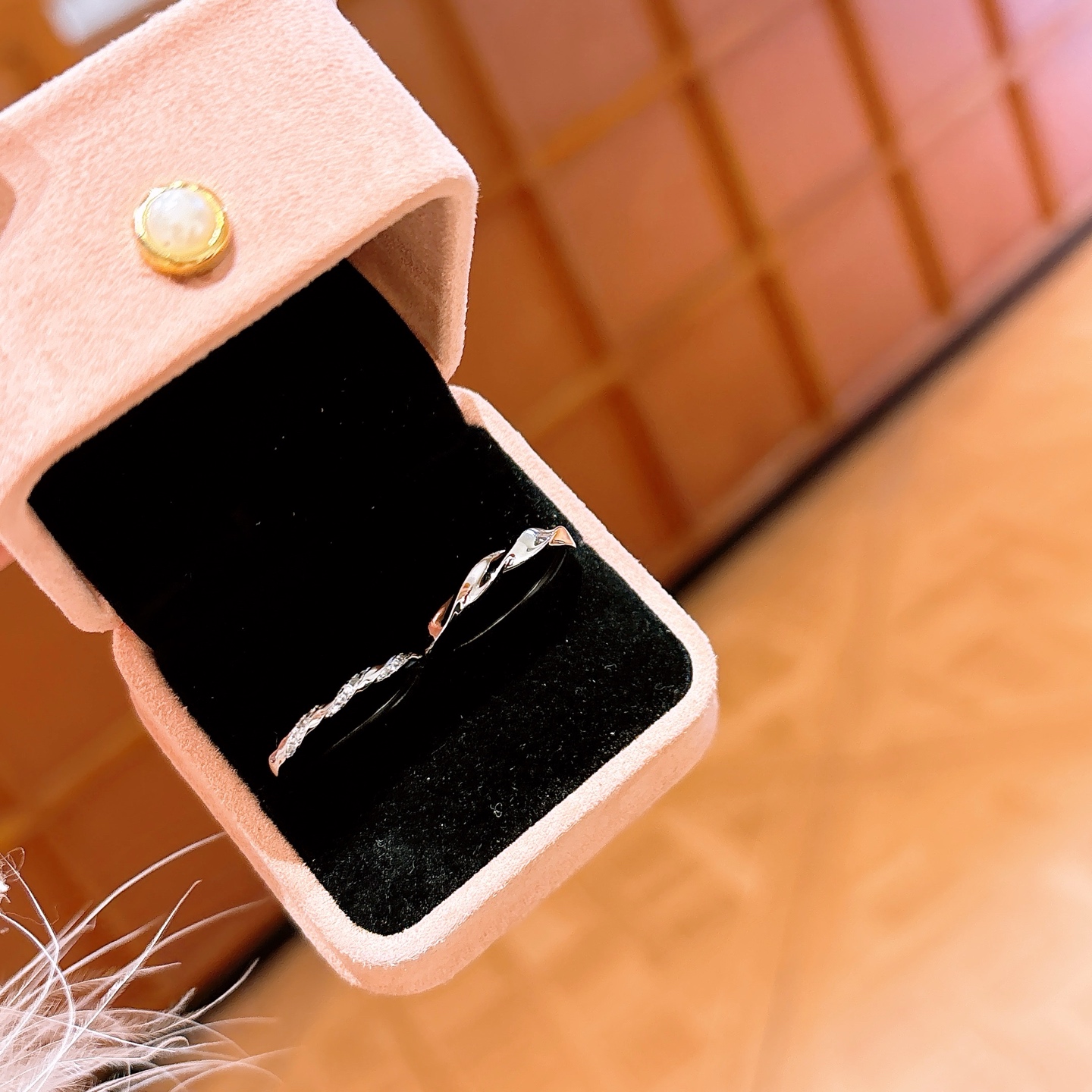 Nickel Free Silver Couple Rings Ins Style Mother's Birthday Gold