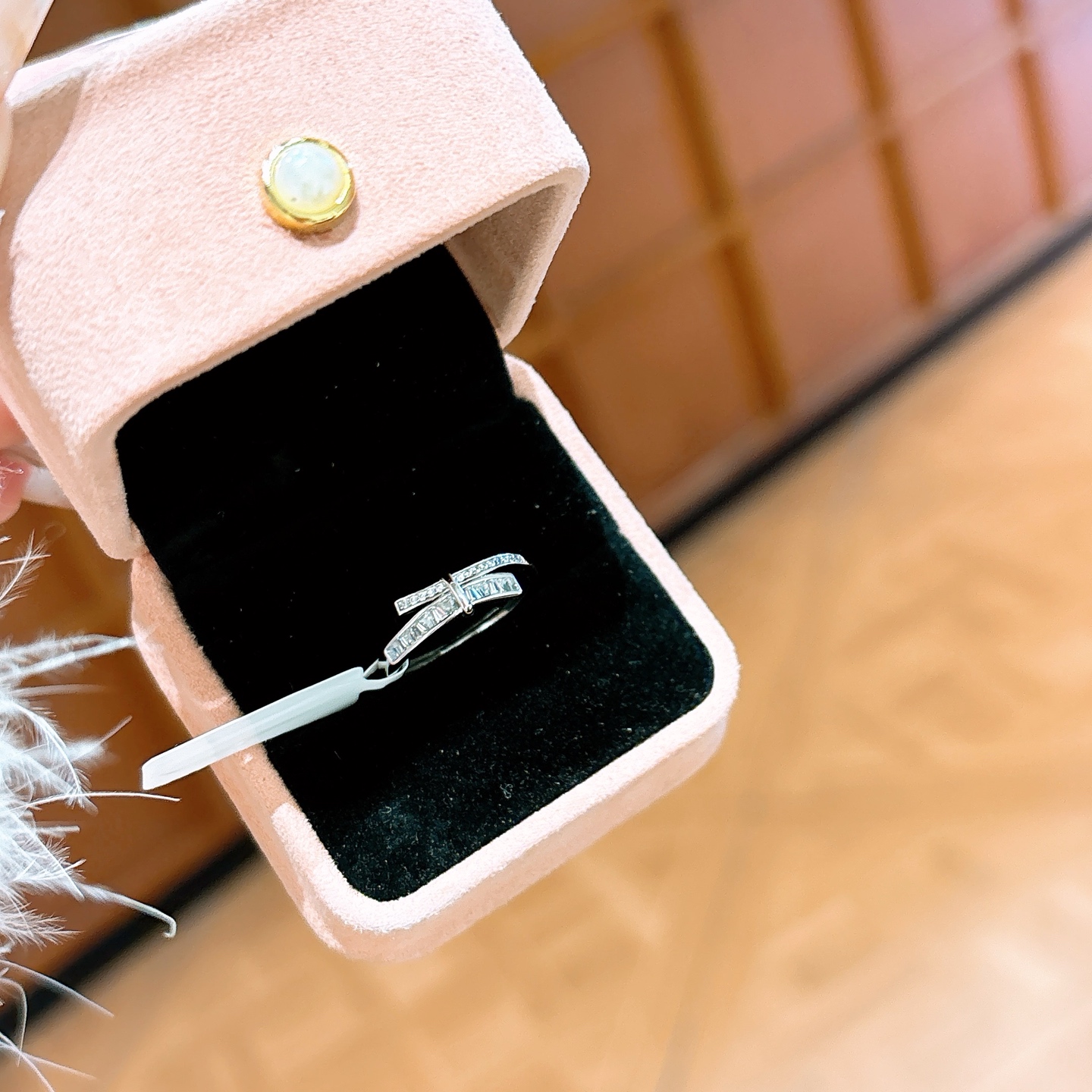 925 Silver Ring Fashion Wedding Registration Gold