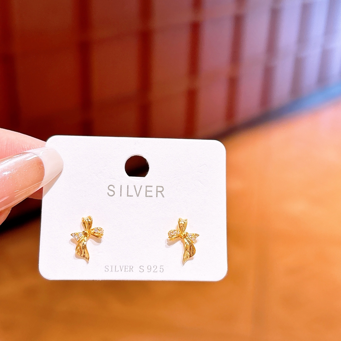 925 Silver Earrings Elegant Gift for Her Gold