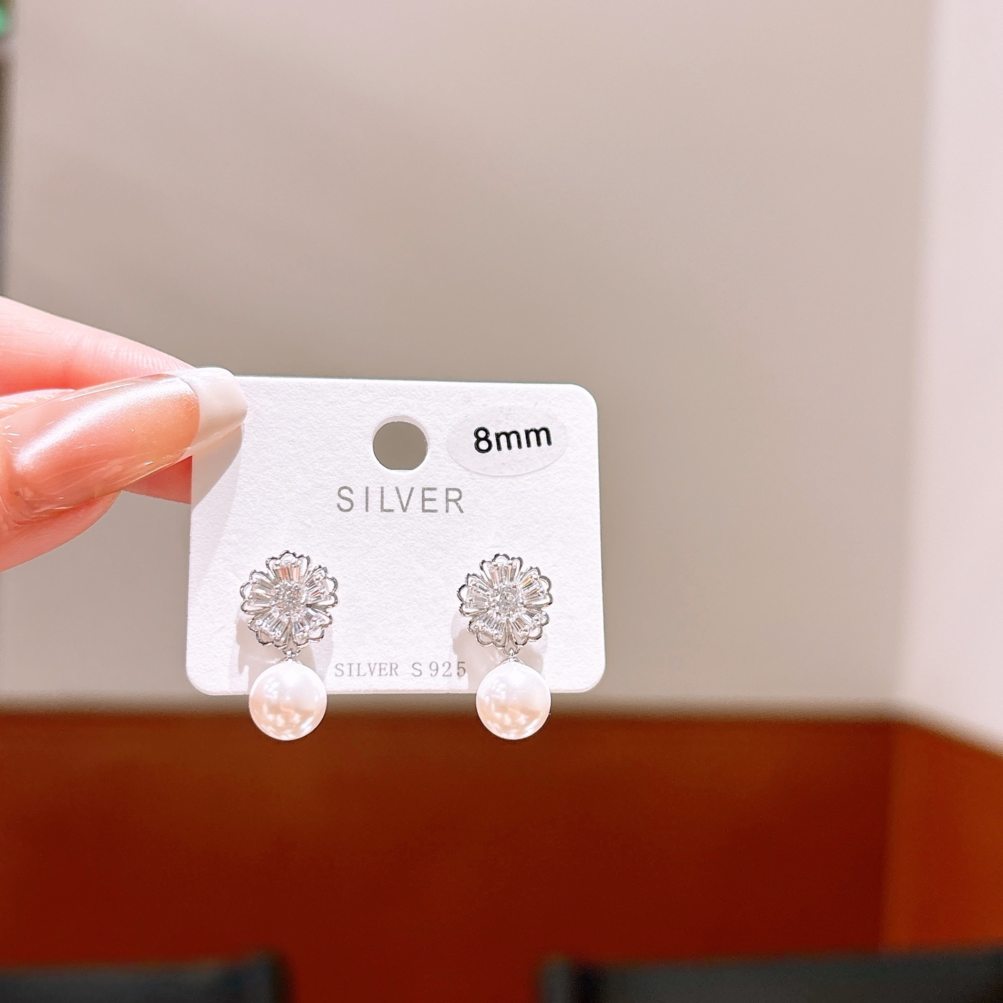 Solid Silver Earrings Ins Style Teacher's Day Silver