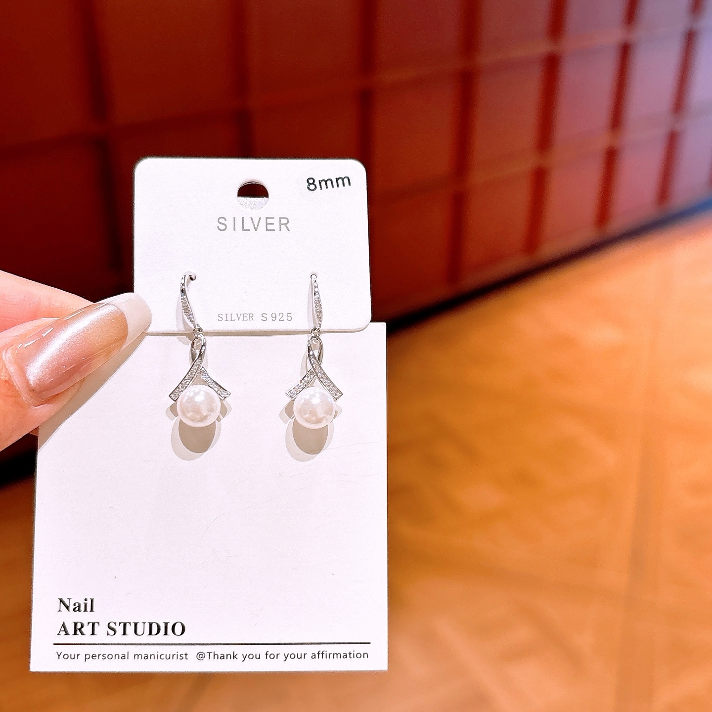 優しいニッケル無添加銀ドロップ＆スレッドイヤリングシルバー 旅行