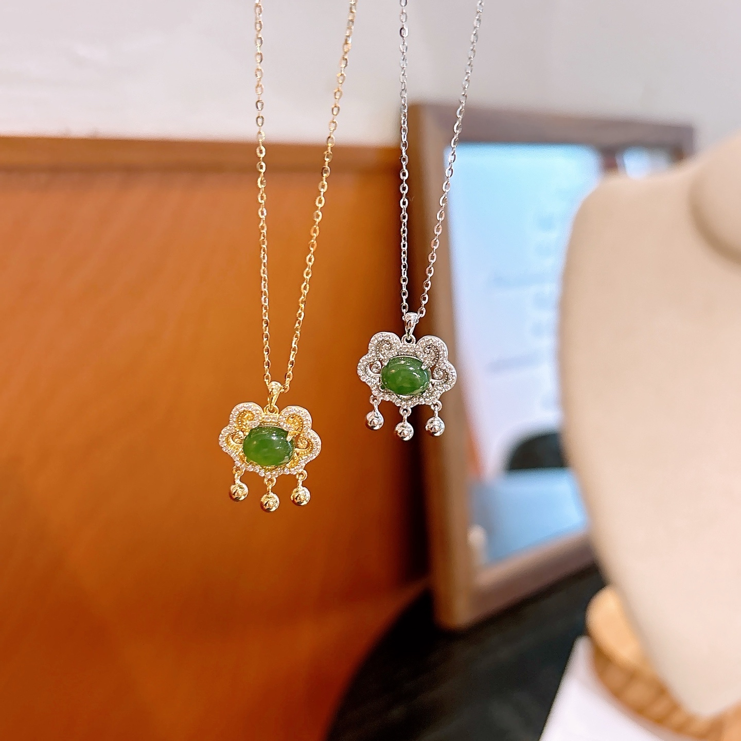 Hypoallergenic Silver Jasper Necklace Sweet Date Night Silver