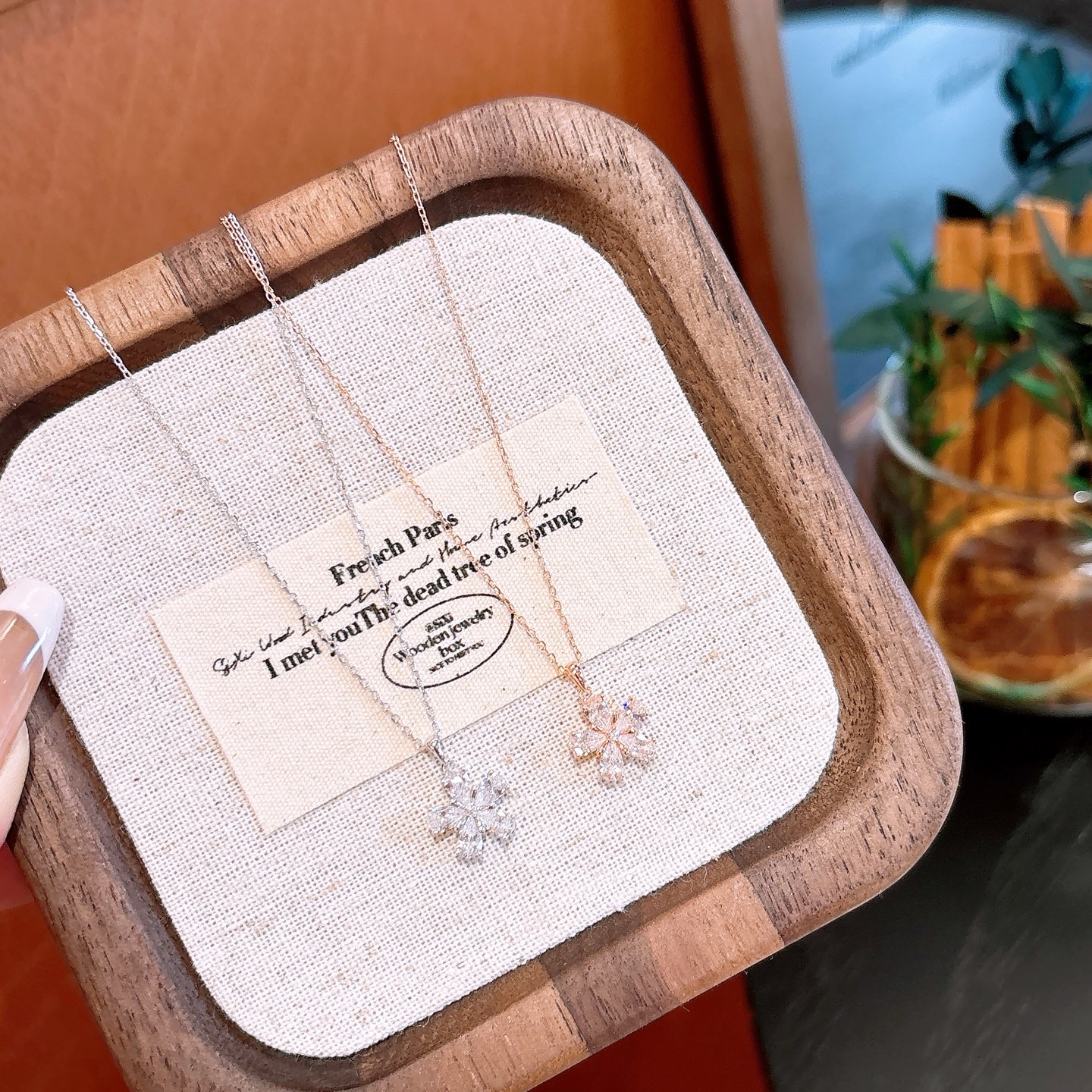 925 Silver Necklace Cute Teacher's Day Gold