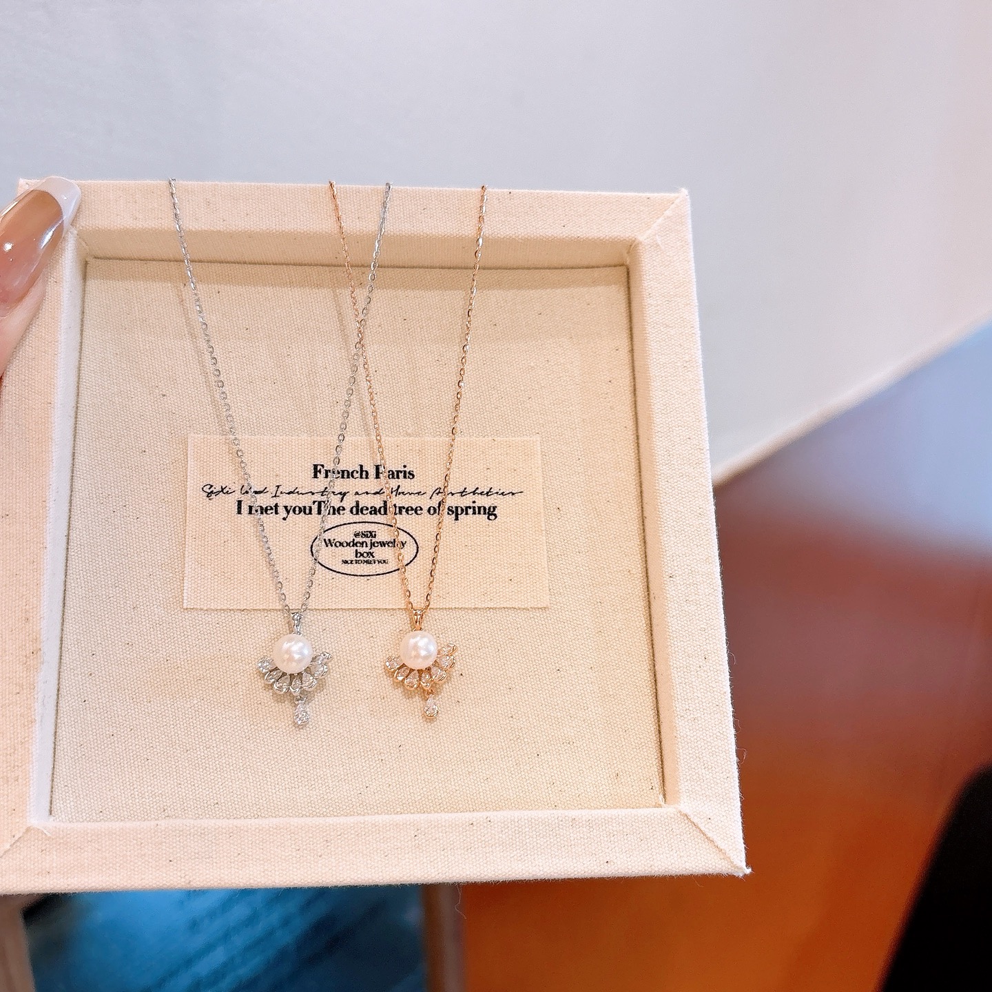 甘辛高品質シルバーネックレスゴールド バレンタインデー