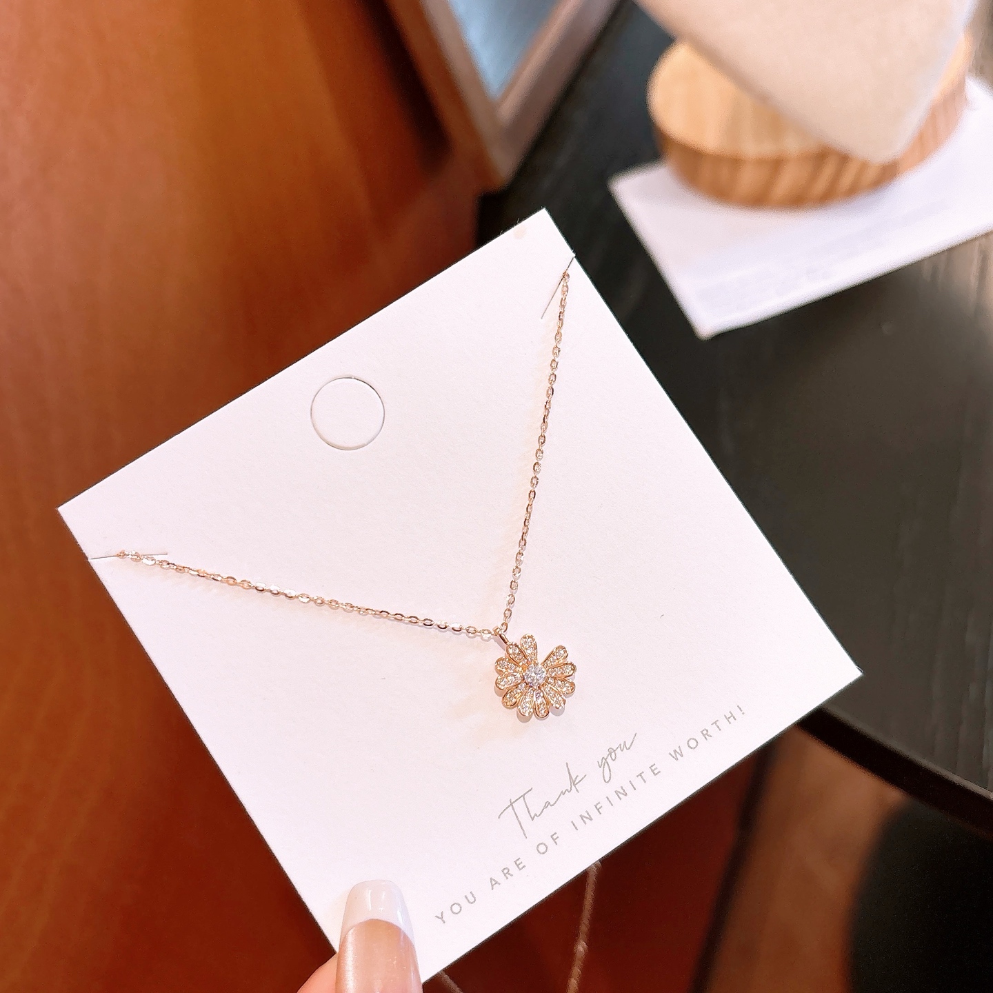 High Polish Silver Necklace Girly Mother's Day Gold