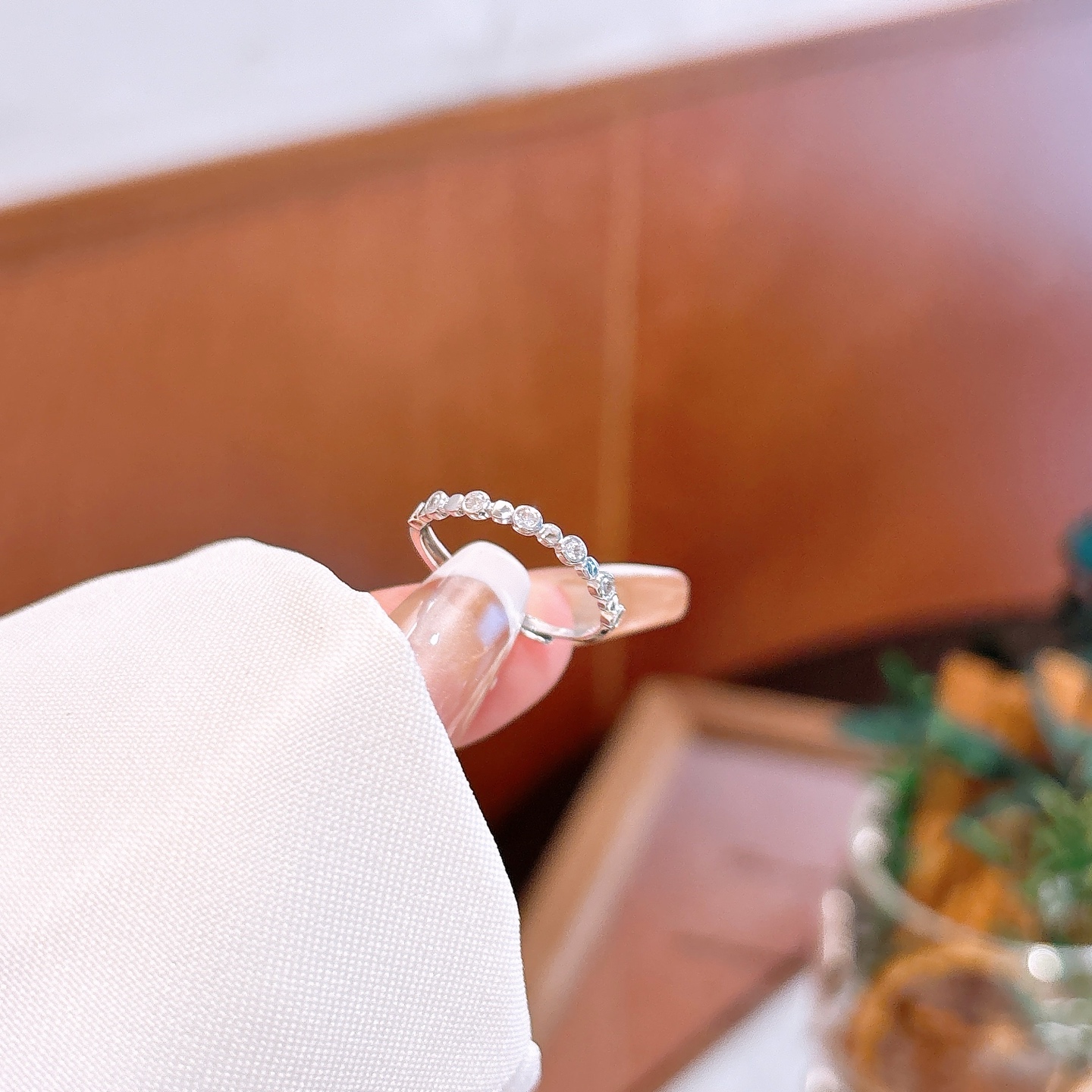 Hypoallergenic Silver Ring Playful Wedding Silver