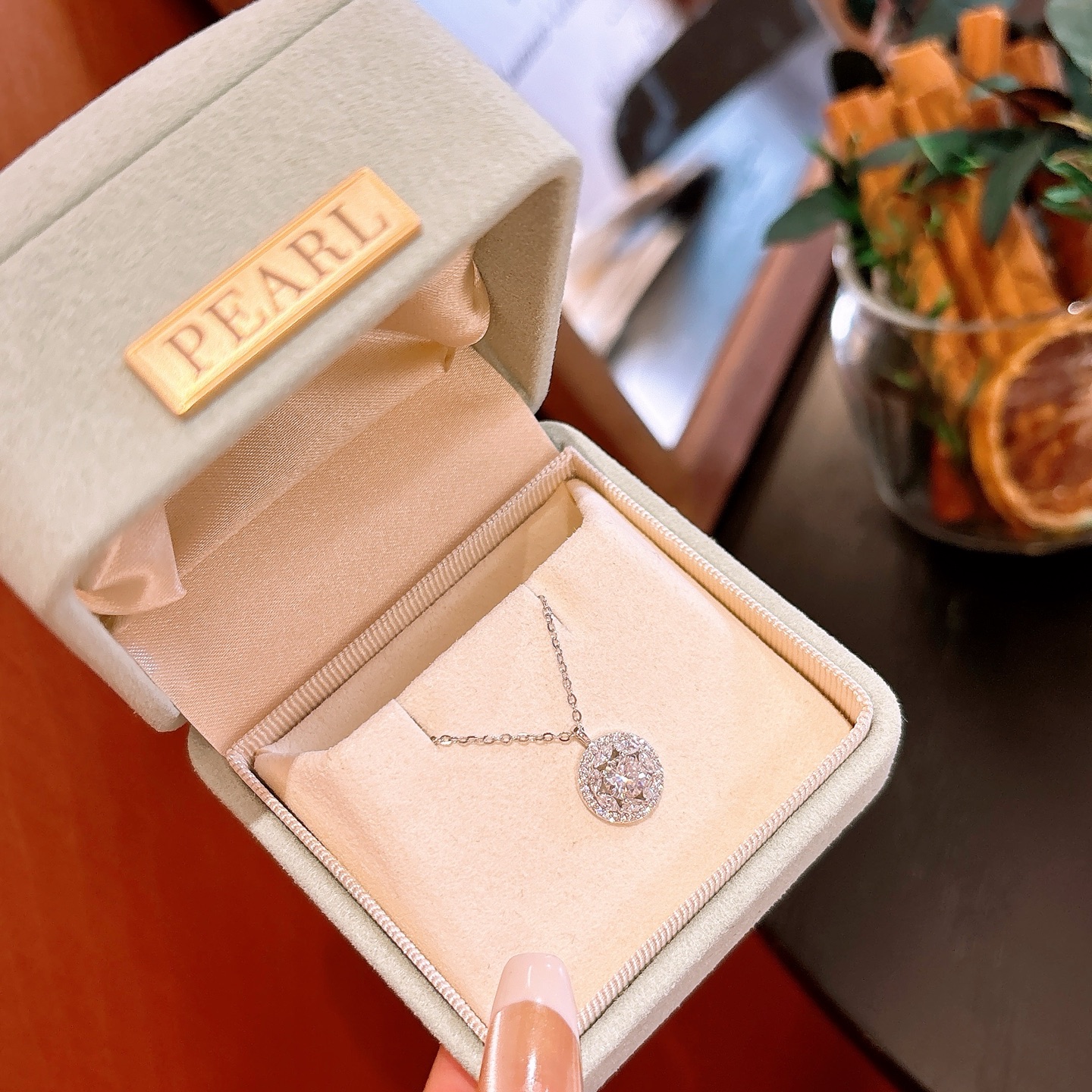 Nickel Free Silver Necklace Premium Engagement Gold