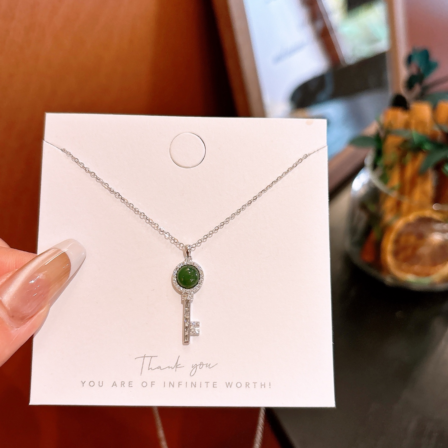 Fine Silver Jasper Necklace Korean Style Proposal Silver