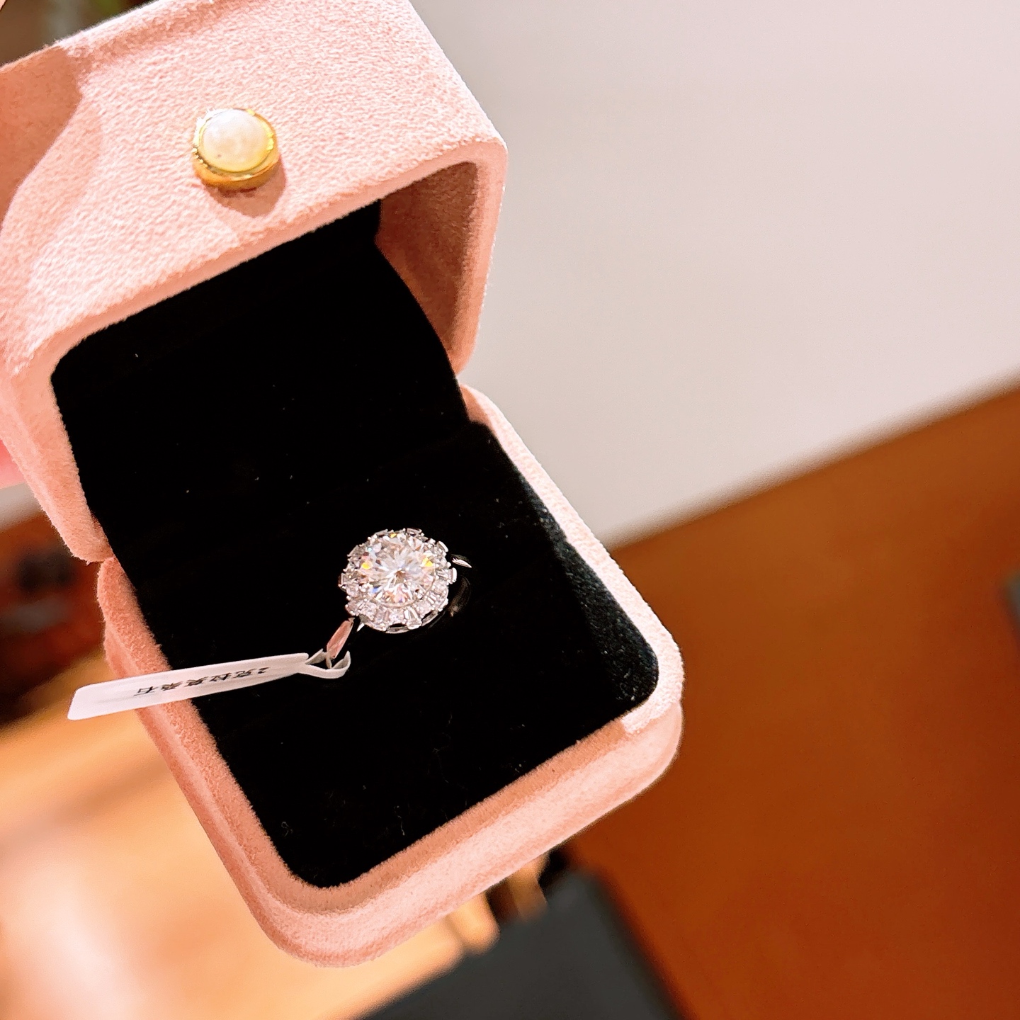 S925 Sterling Silver Moissanite Ring Soft Bestie Gift Silver