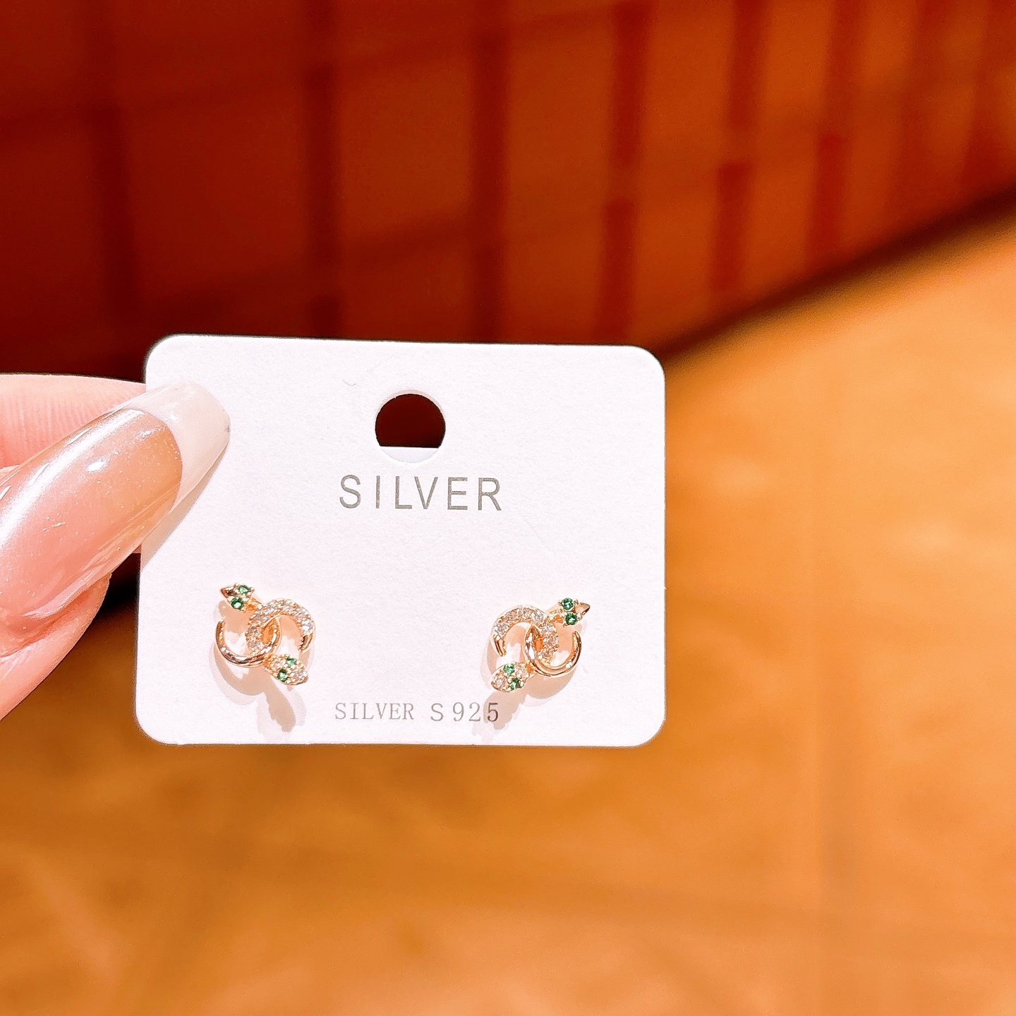 925 Silver Earrings Fresh Everyday Wear Gold