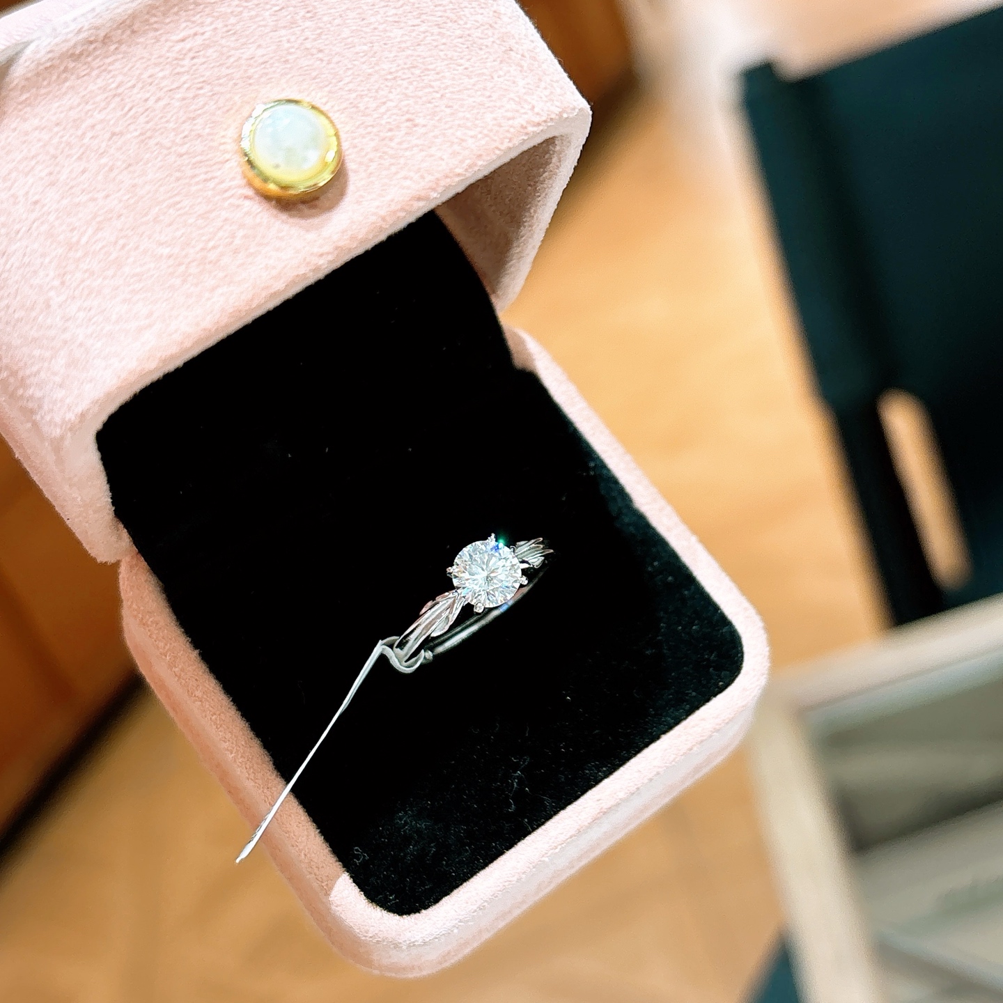 Solid Silver Moissanite Ring Ins Style Date Night Silver