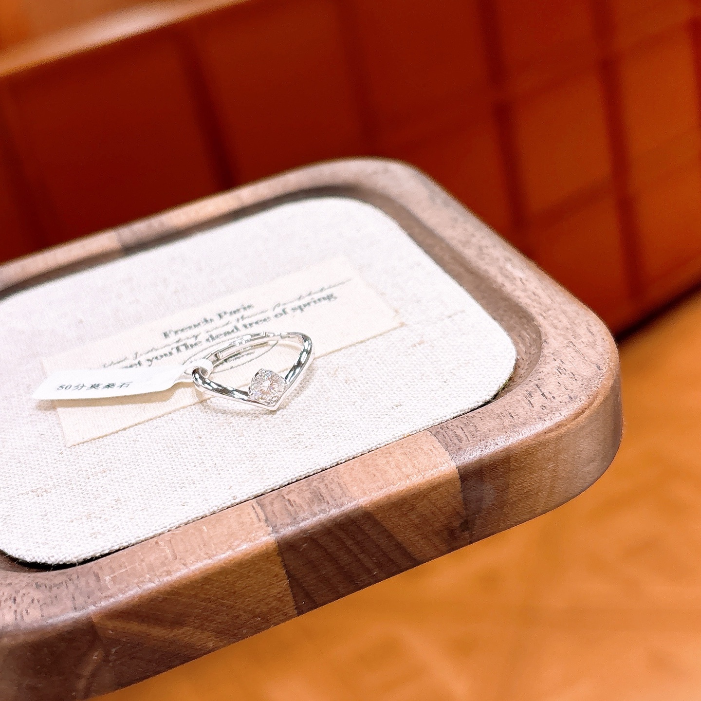 Hypoallergenic Silver Moissanite Ring Forest Engagement Gold