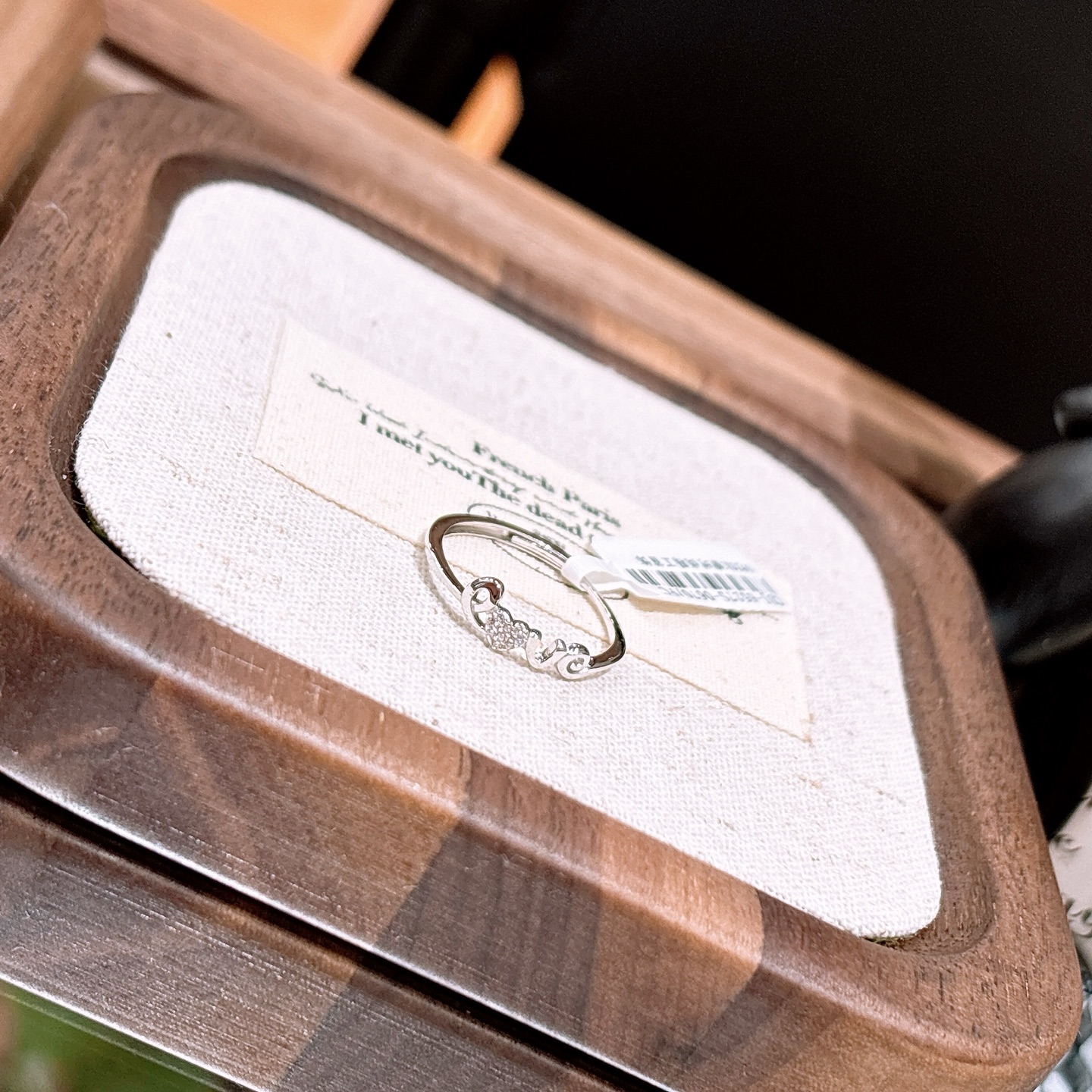 Low Allergy Silver Ring Sweet & Cool Bestie Gift Silver