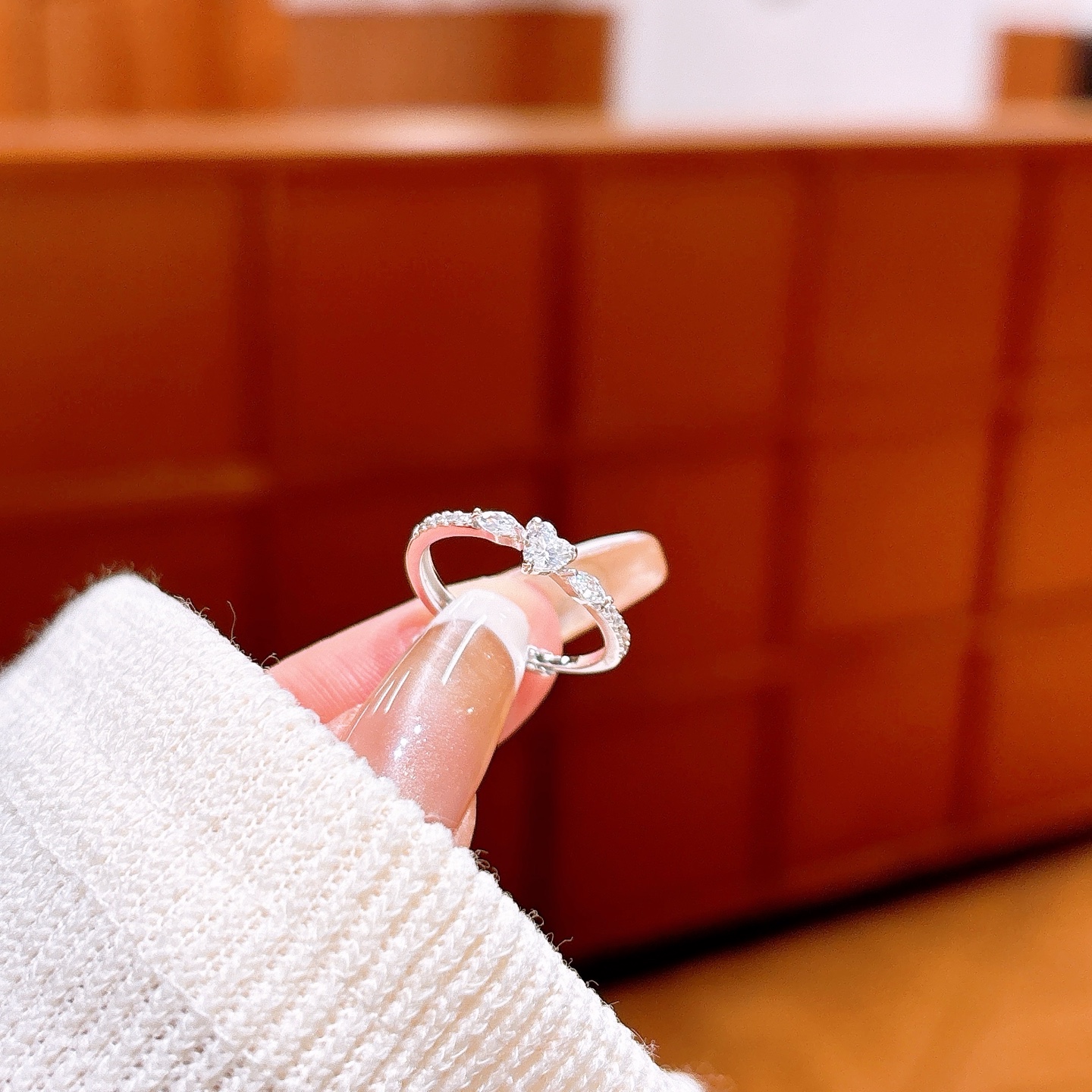 High Polish Silver Ring Girly Party Gold