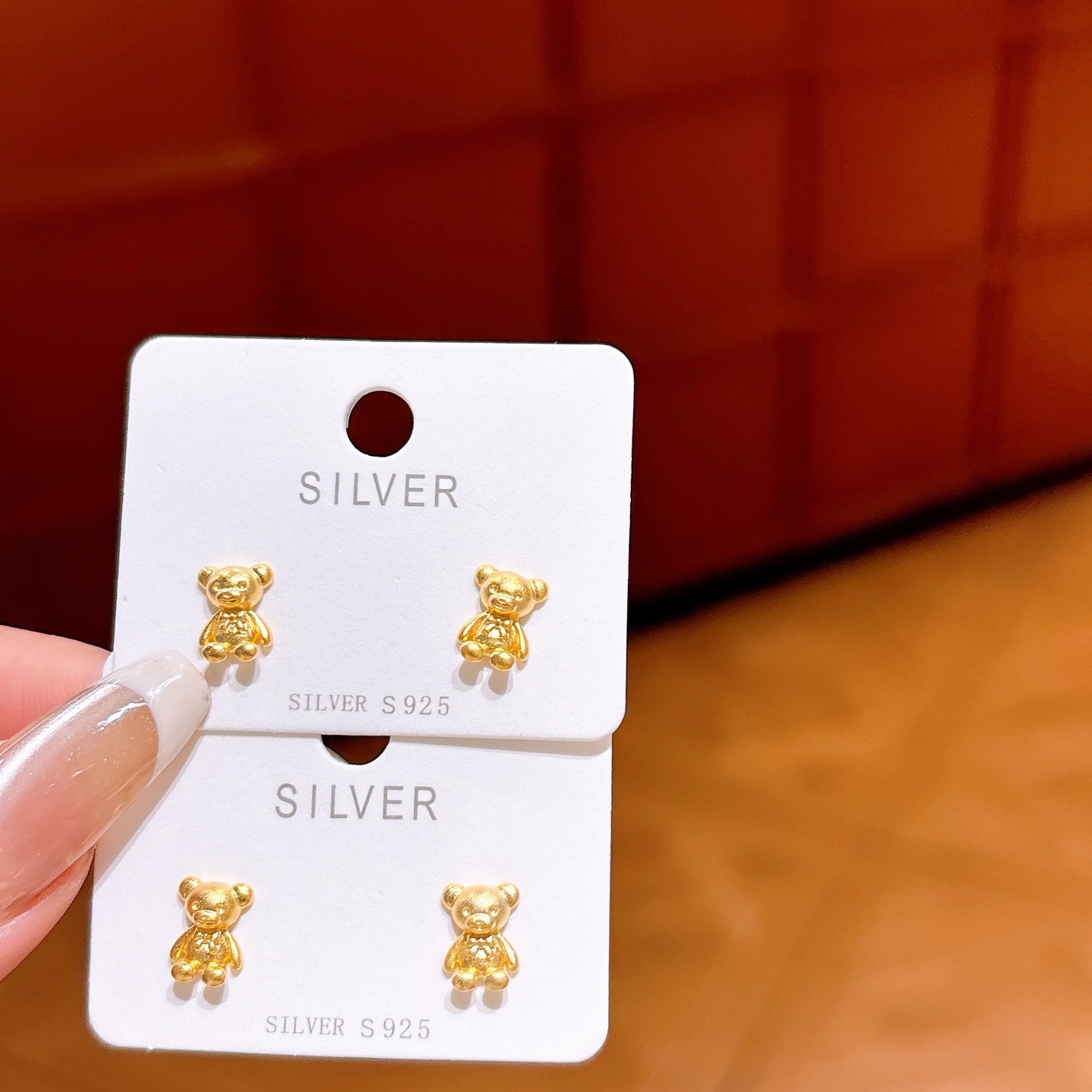 Hochglanzpoliertes Silber Ohrringe Romantisch Hochzeitsgeschenk Silber