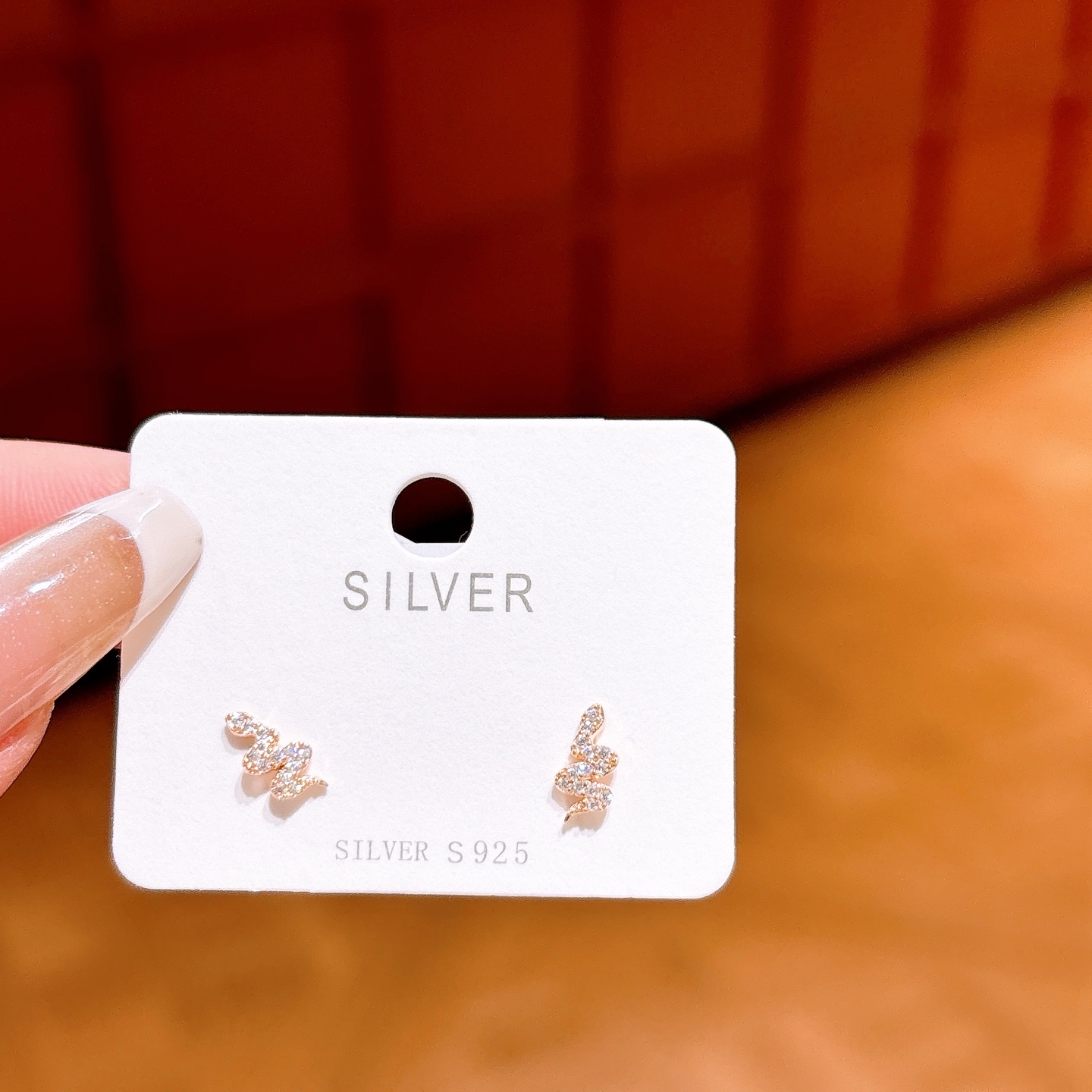 S925 Sterling Silver Earrings Light Luxury Bestie Gift Gold