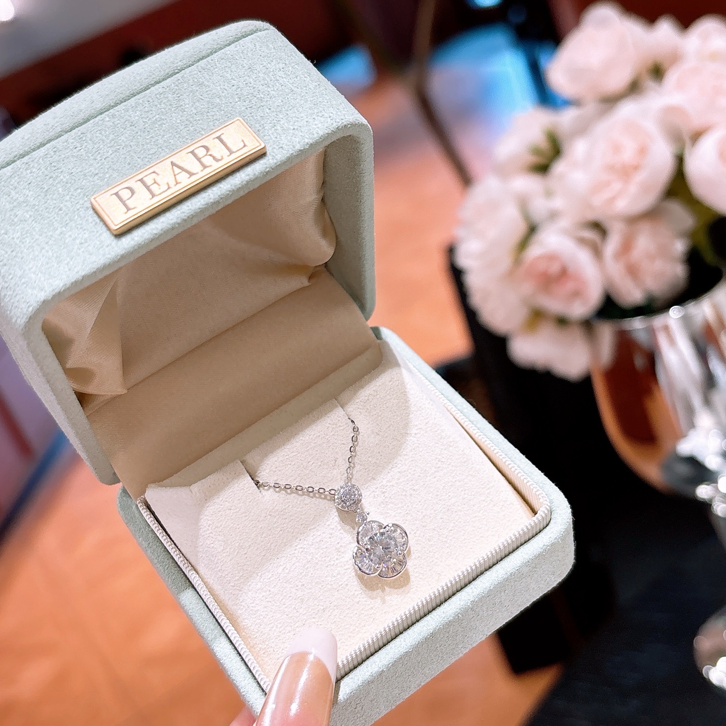 Solid Silver Necklace Playful Party Gold