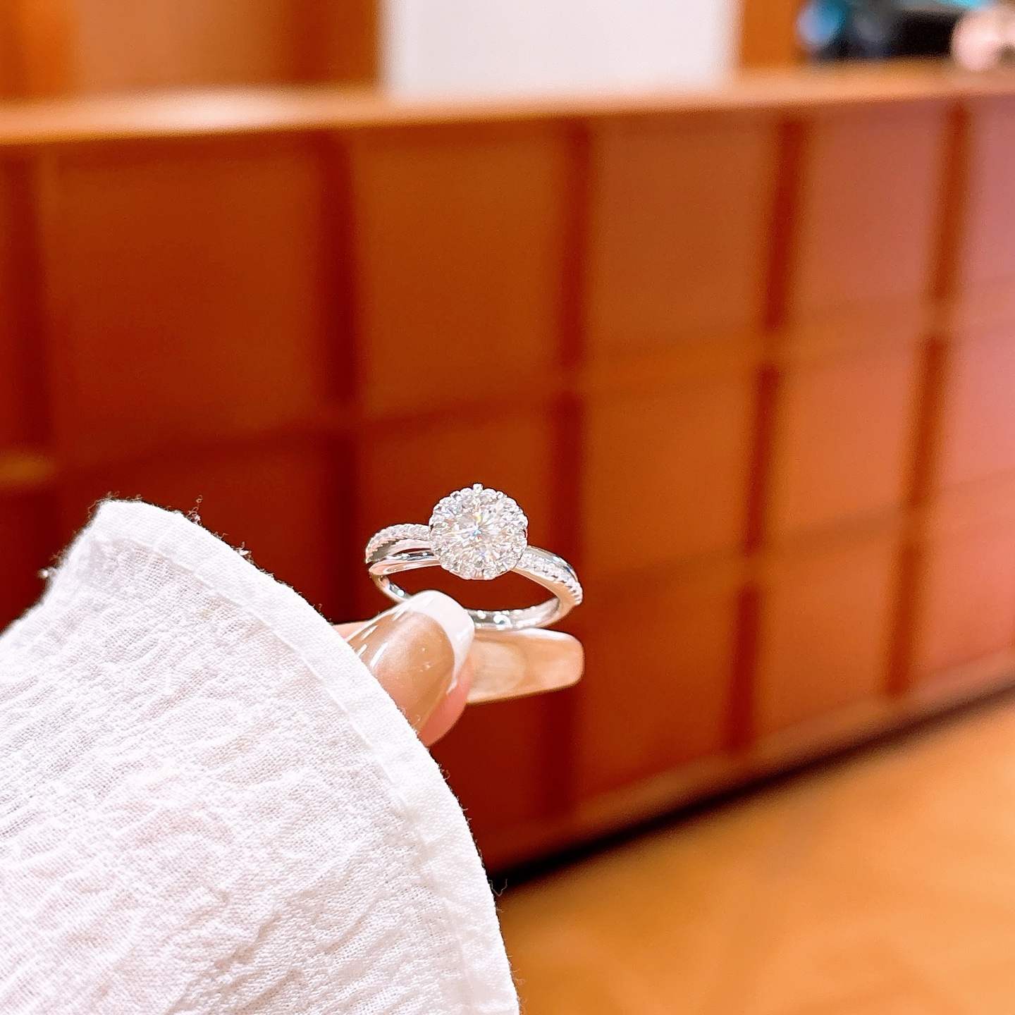 925 Silver Moissanite Ring Fresh Graduation Silver