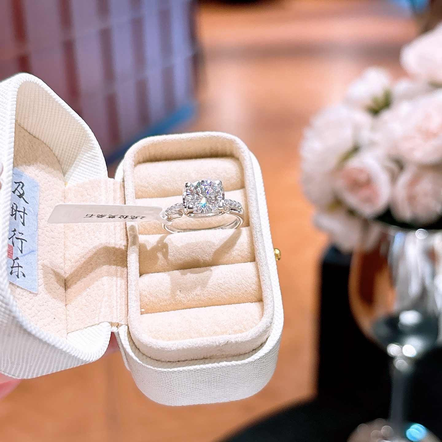 High Polish Silver Moissanite Ring Ethereal Proposal Silver