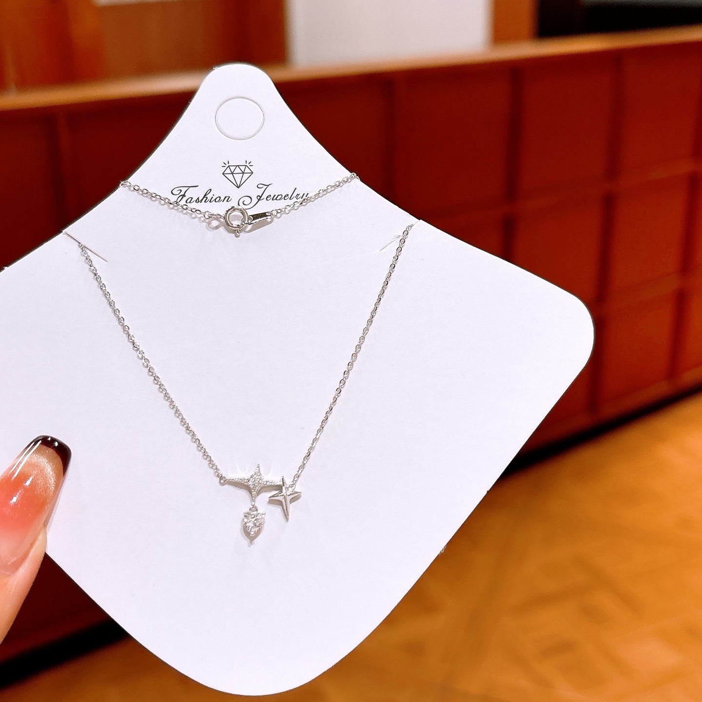 エレガントS925スターリングシルバーネックレスゴールド 告白