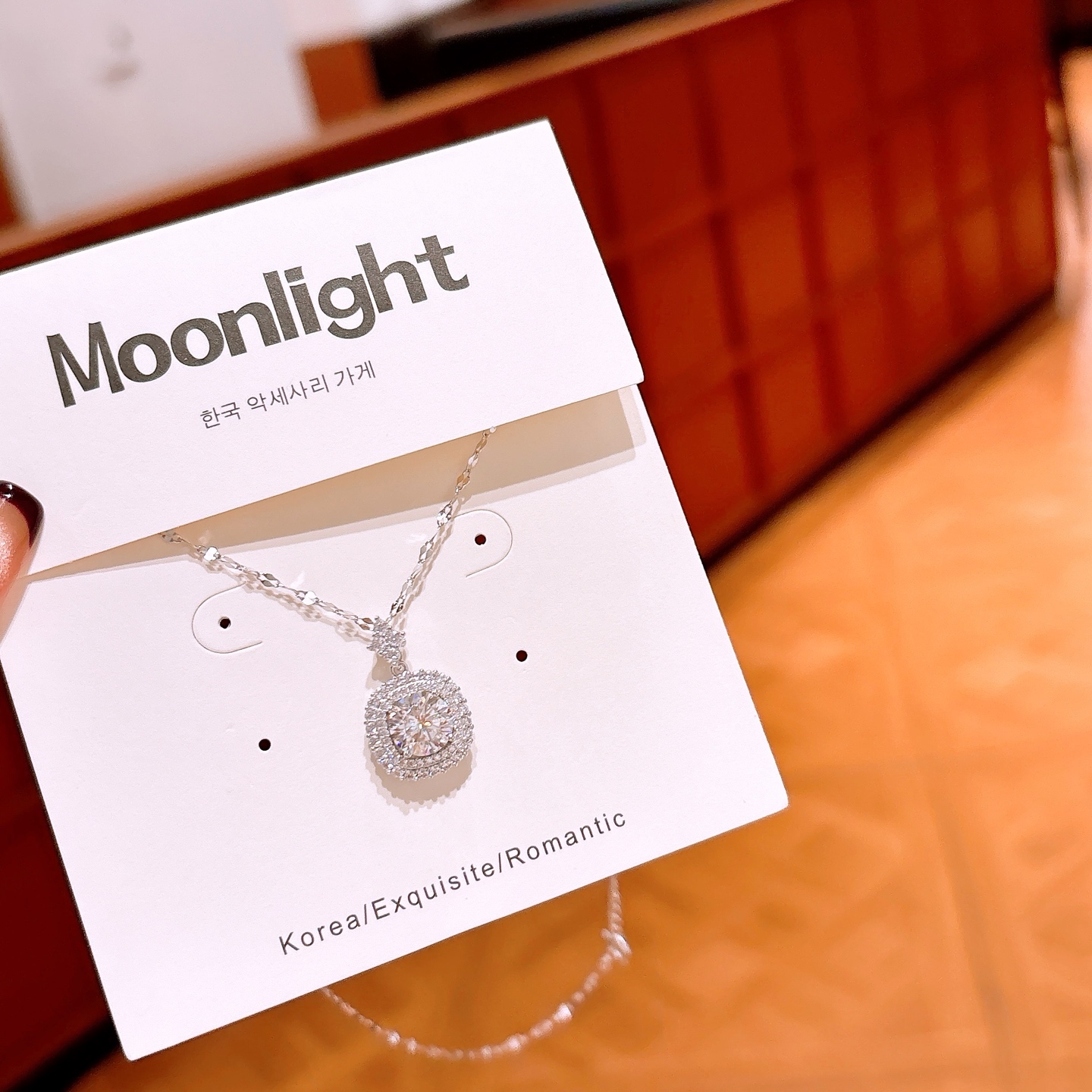 Hypoallergenic Silver Moissanite Necklace Dainty Graduation Gold