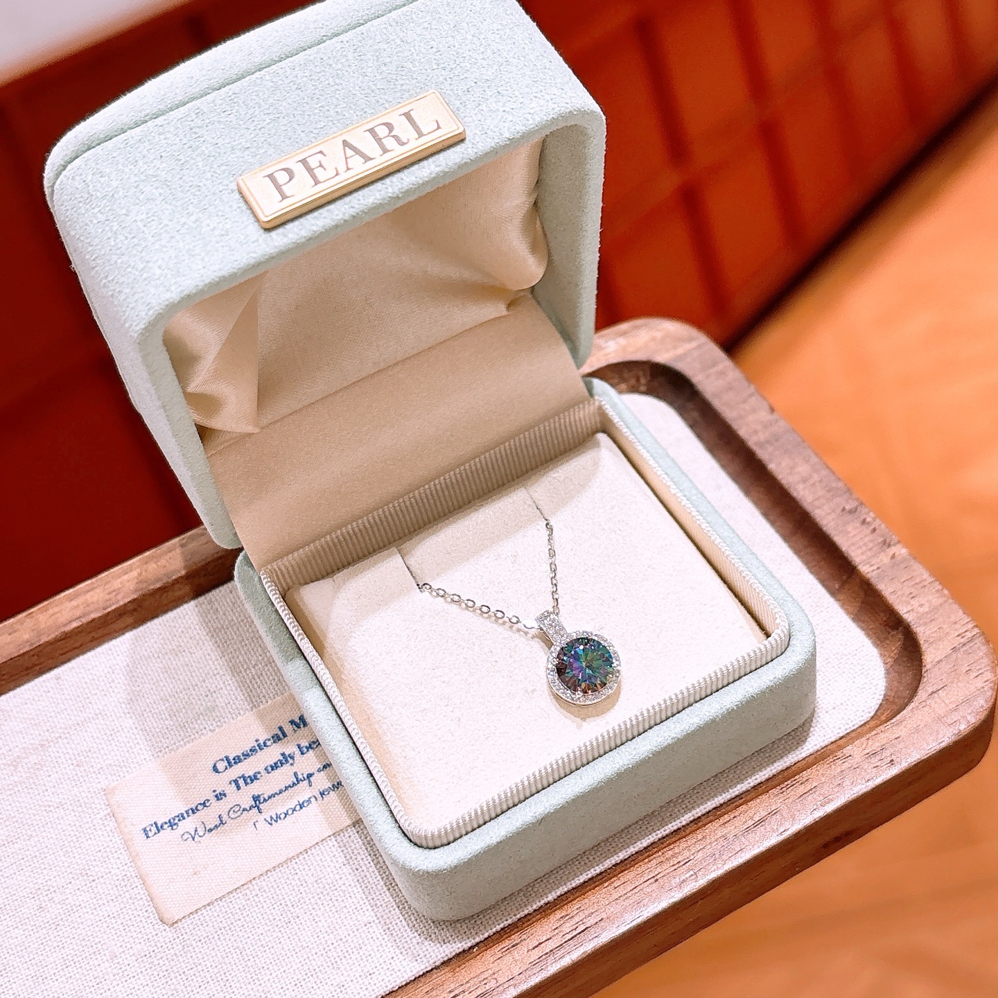 S925 Sterling Silver Moissanite Necklace Playful Wedding Registration