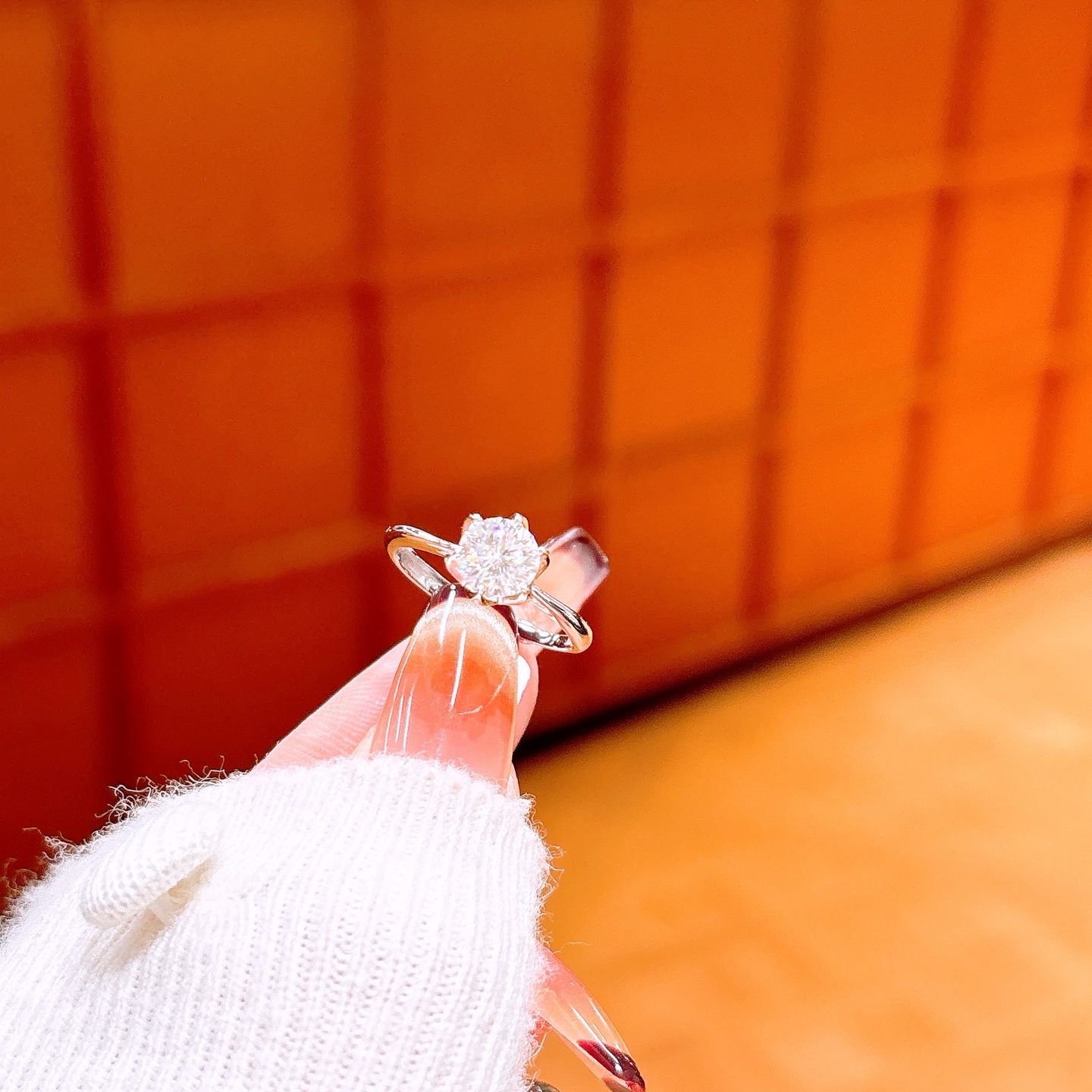 S925 Sterling Silver Moissanite Ring Premium Party Silver