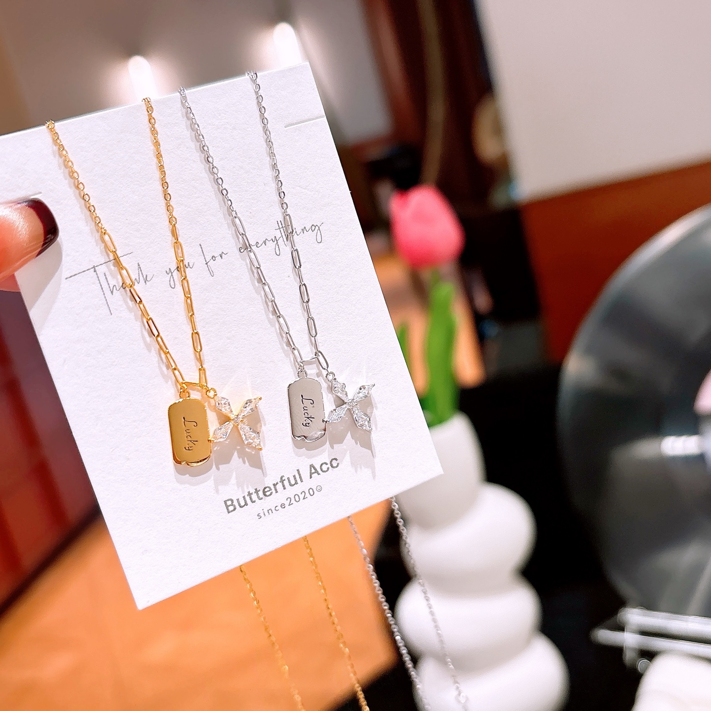 S925 Sterling Silver Necklace Chic Wedding Gold