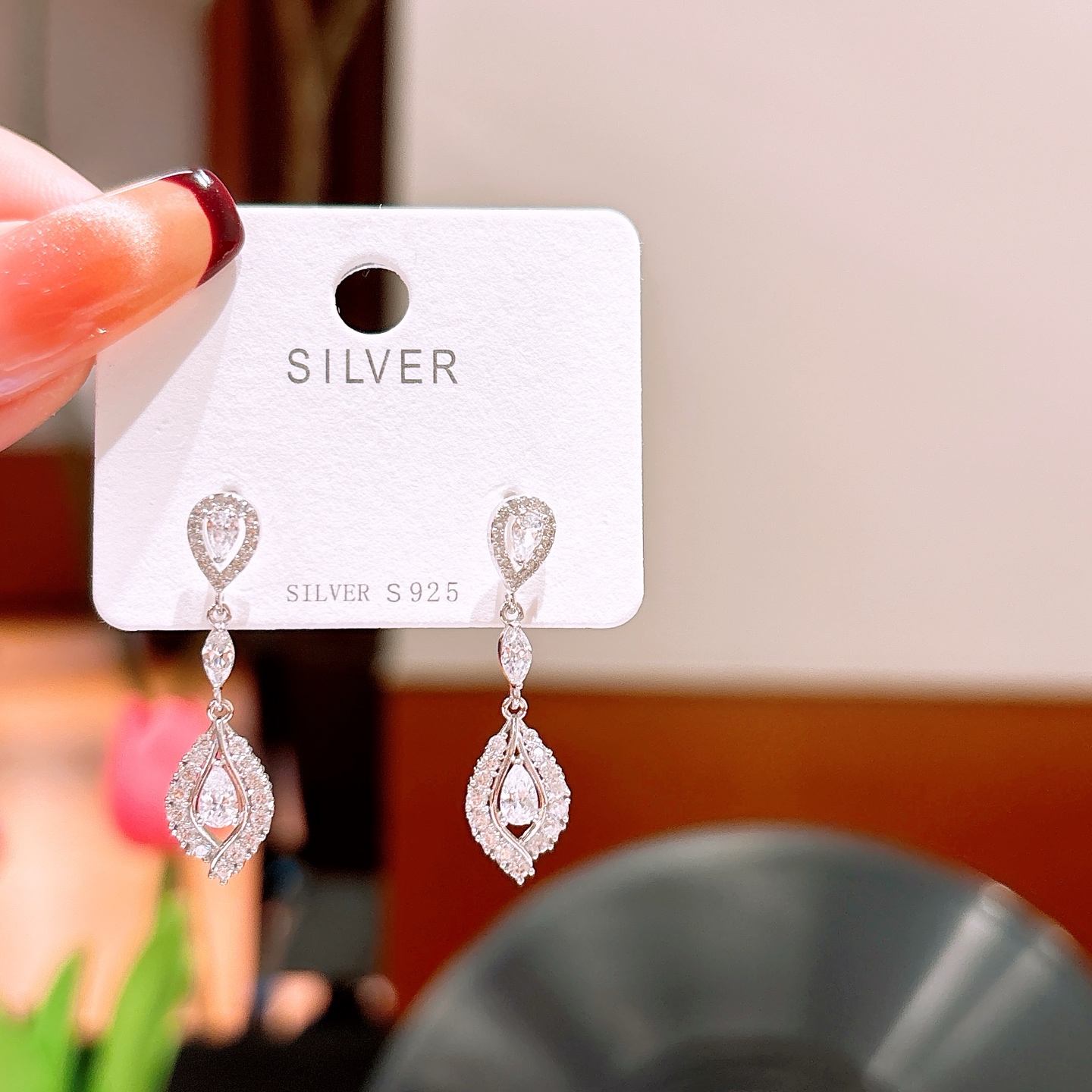 925 Silver Earrings Ultra Minimal Christmas Gold