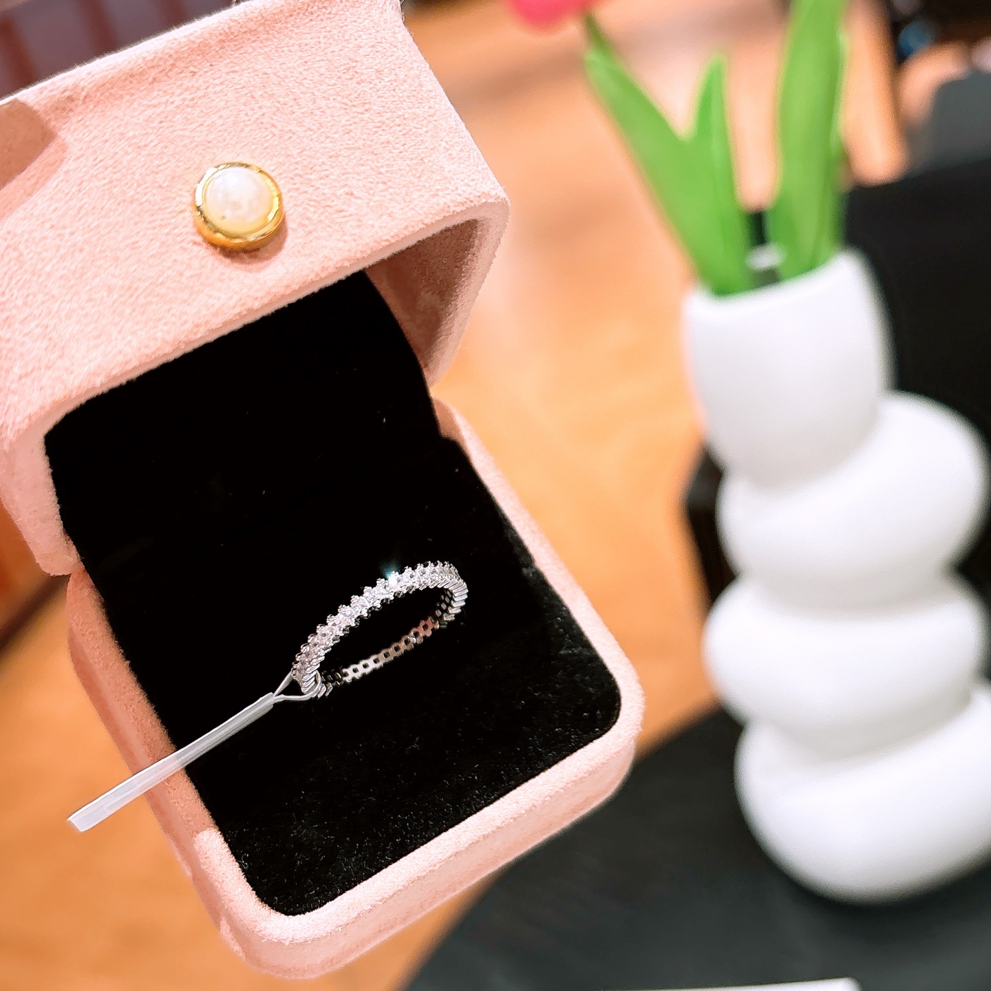 925 Silver Ring Girly Anniversary Gold