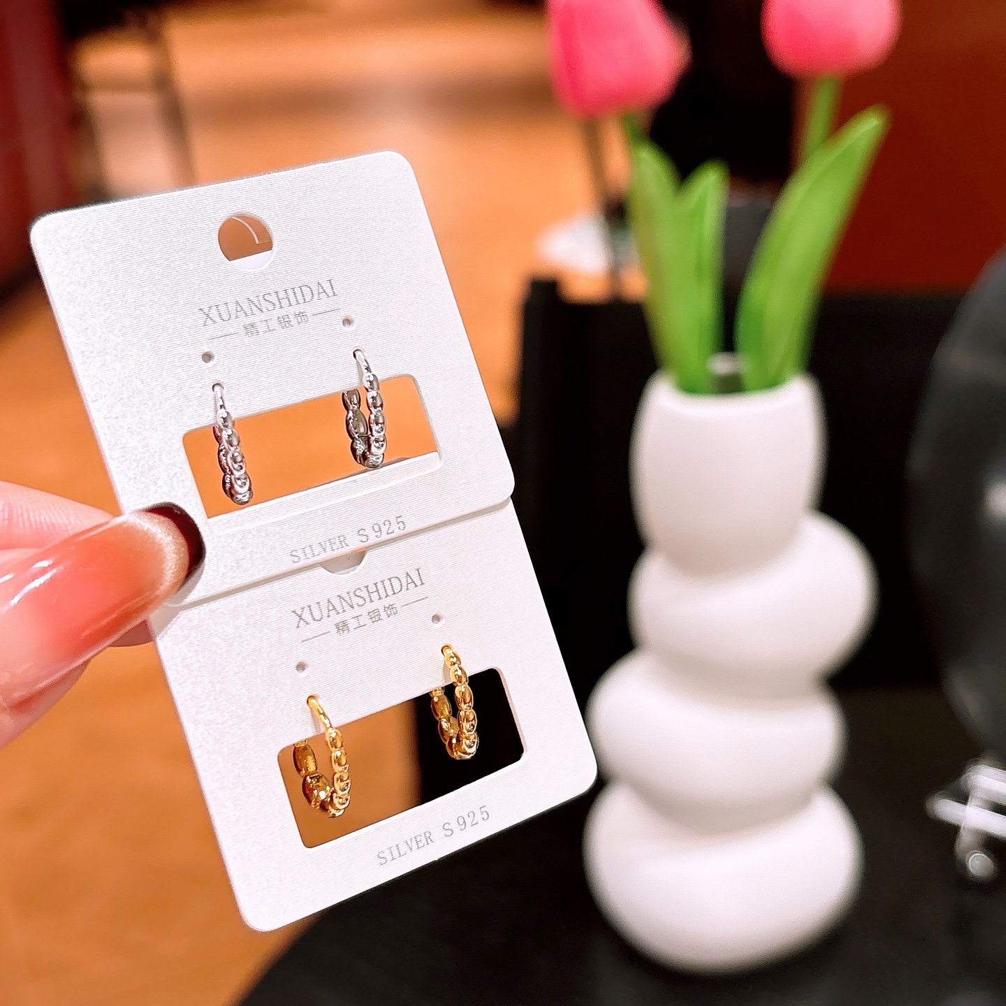 S925 Sterling Silver Ear Cuffs Ethereal Banquet Gold