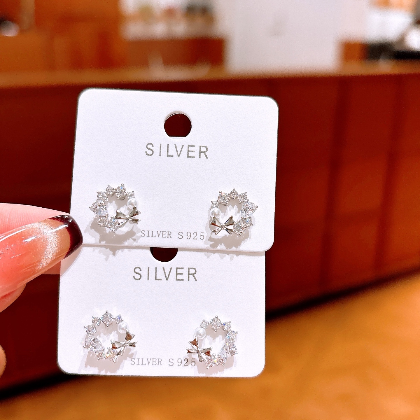 Solid Silver Earrings Playful New Year Silver