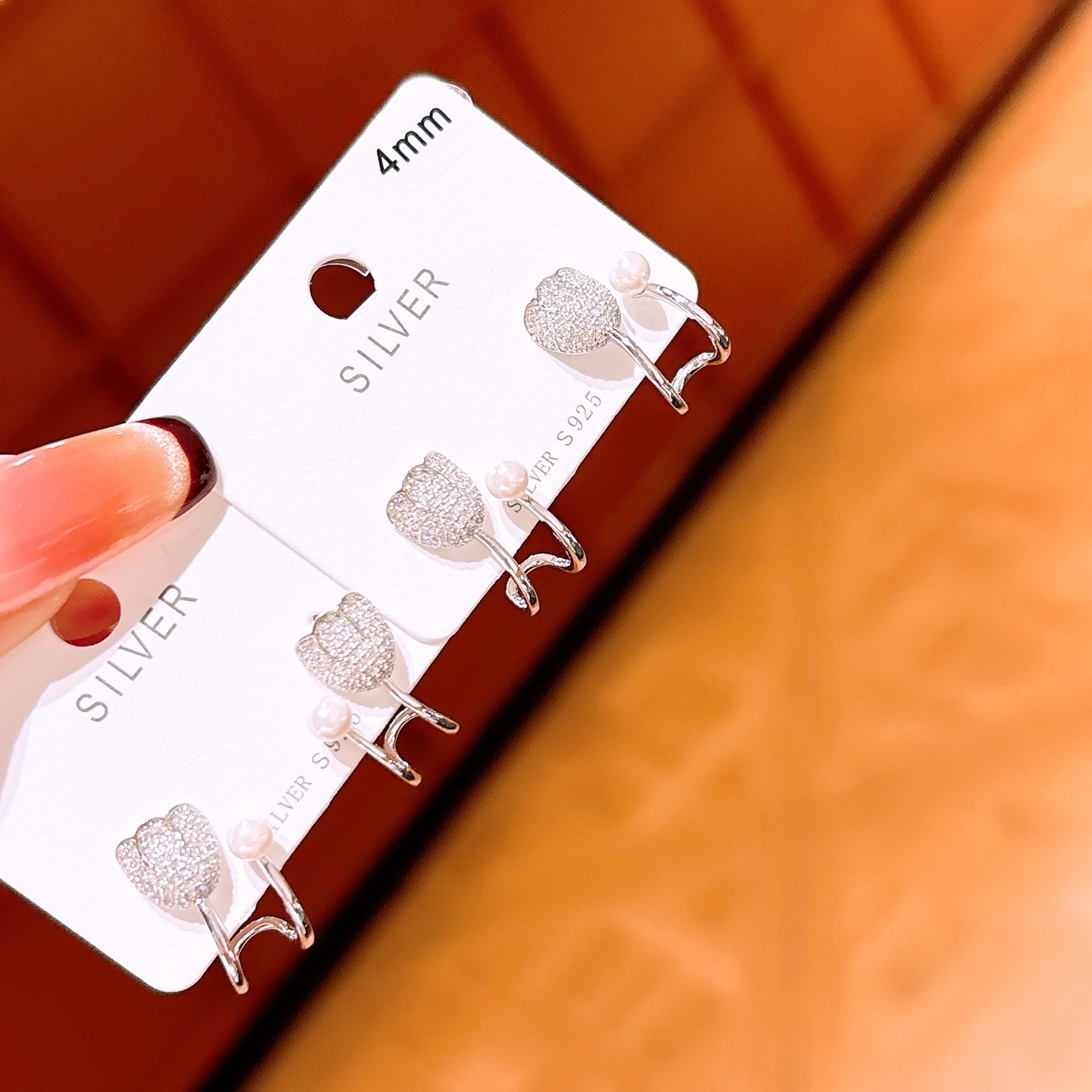 S925 Sterling Silver Earrings Lively Housewarming Silver