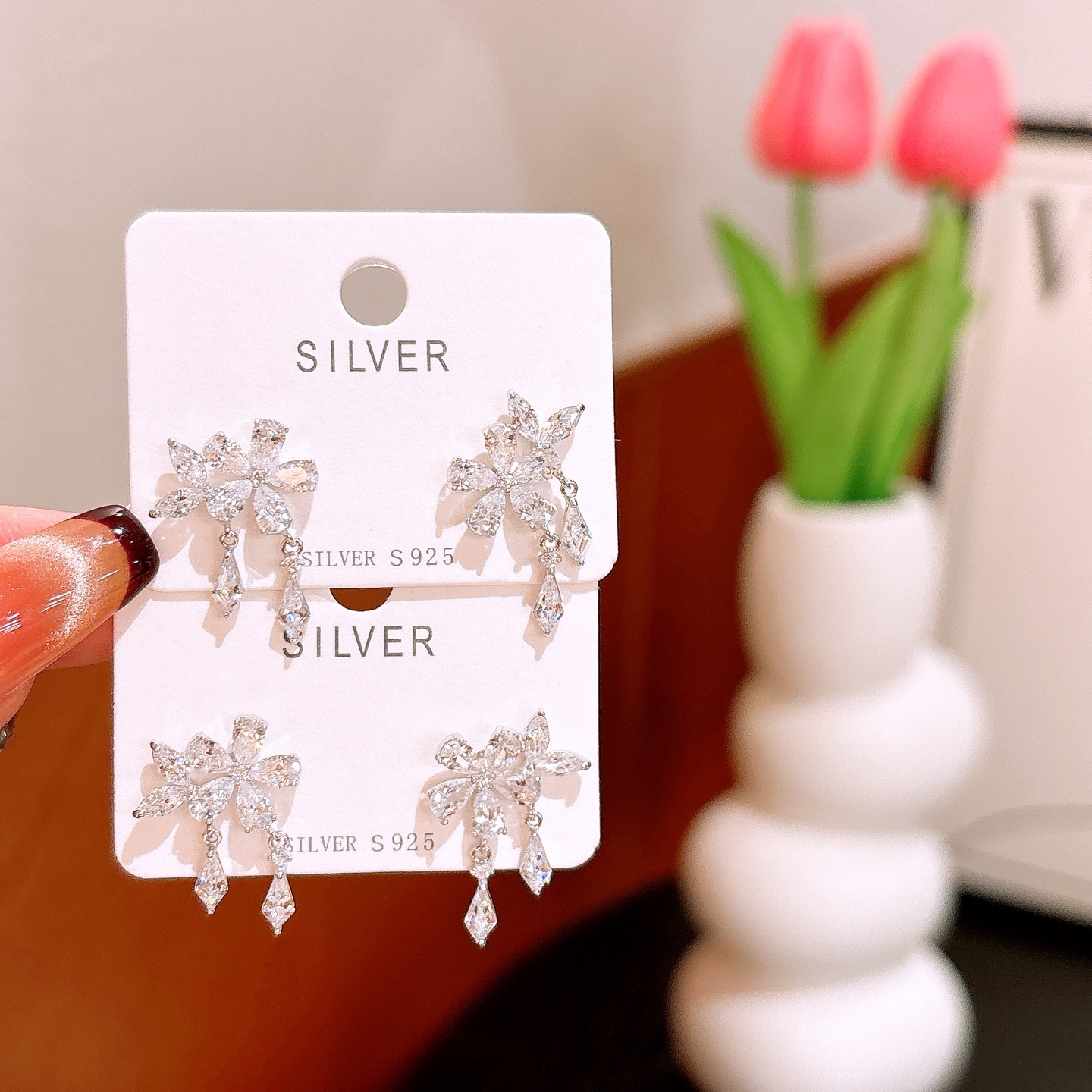 Low Allergy Silver Earrings Dainty Mother's Birthday Silver