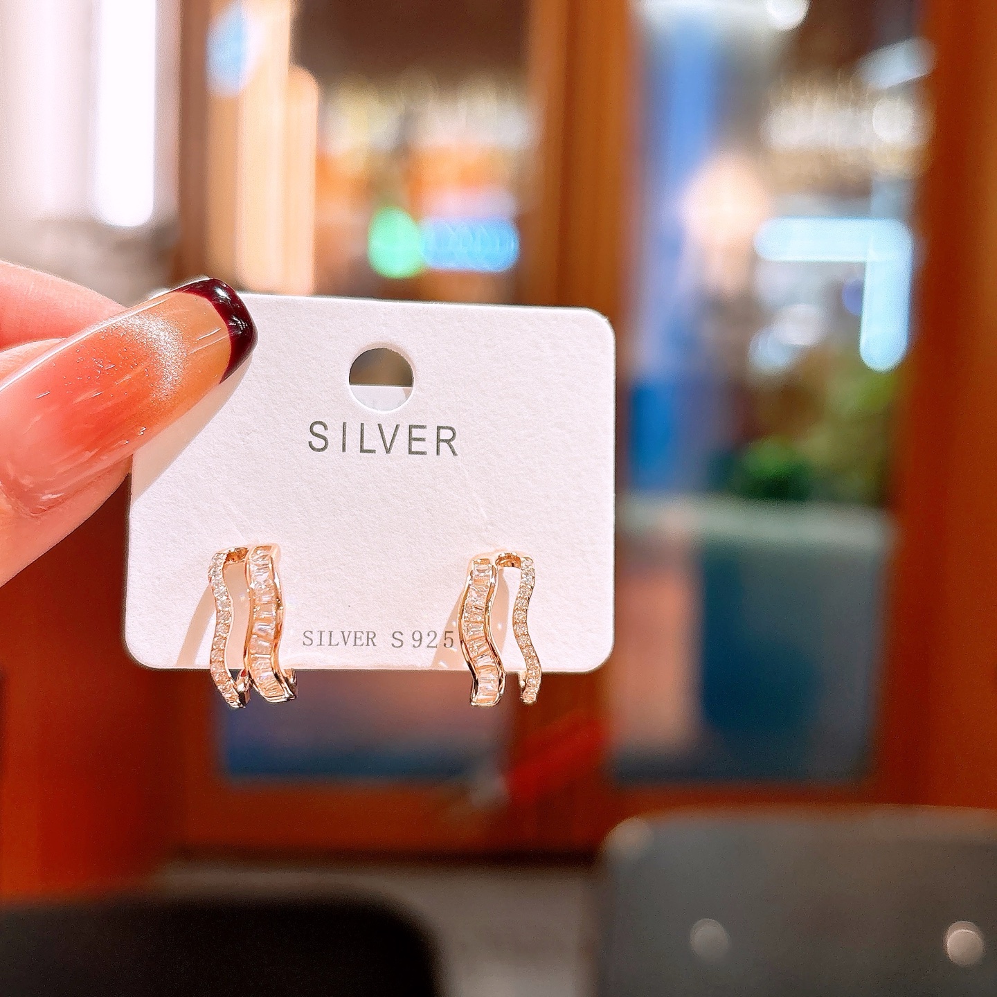 Nickel Free Silver Earrings Gentle Graduation Gold